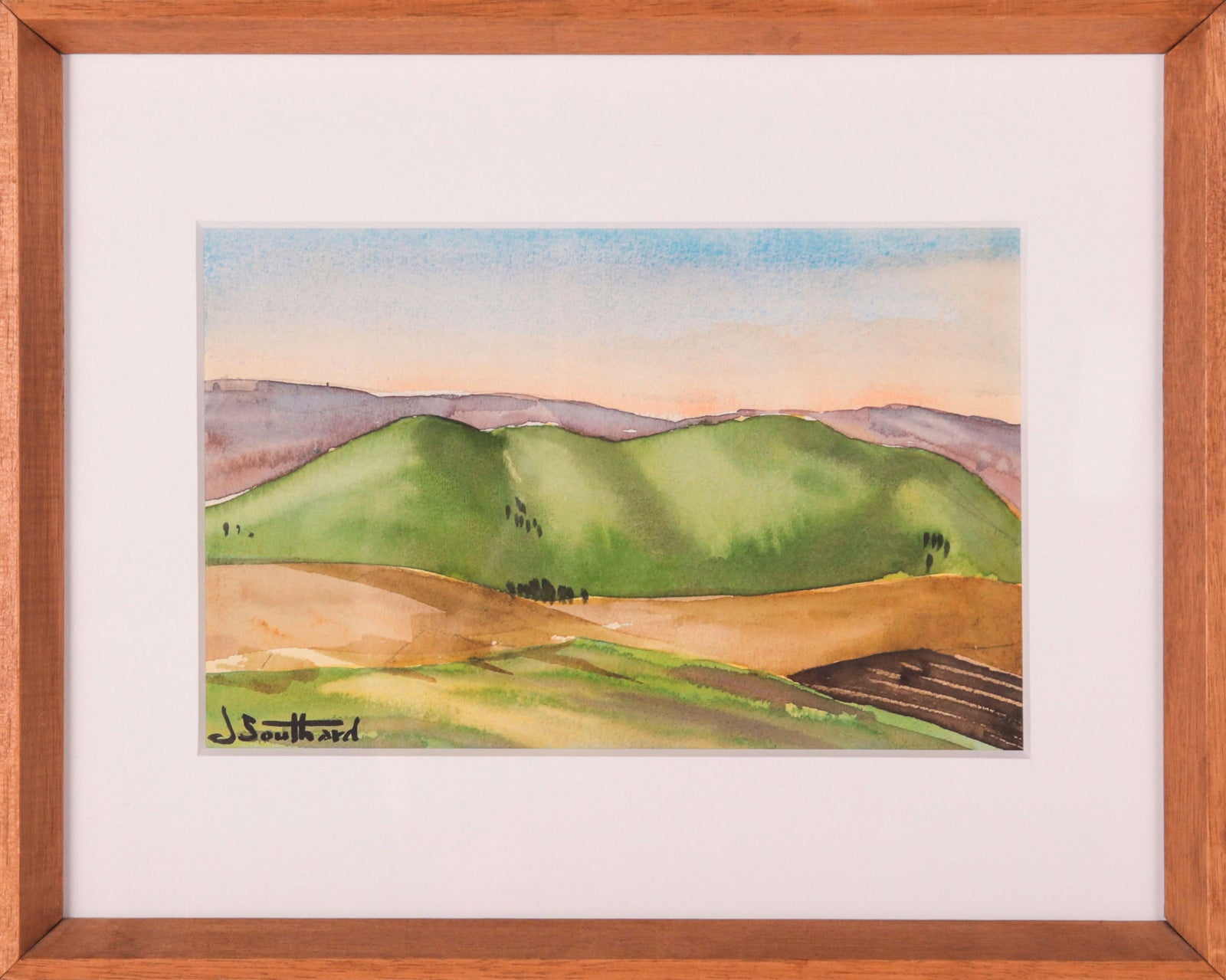 Dreamy California Hills <br>Mid Century Watercolor <br><br>#C9484