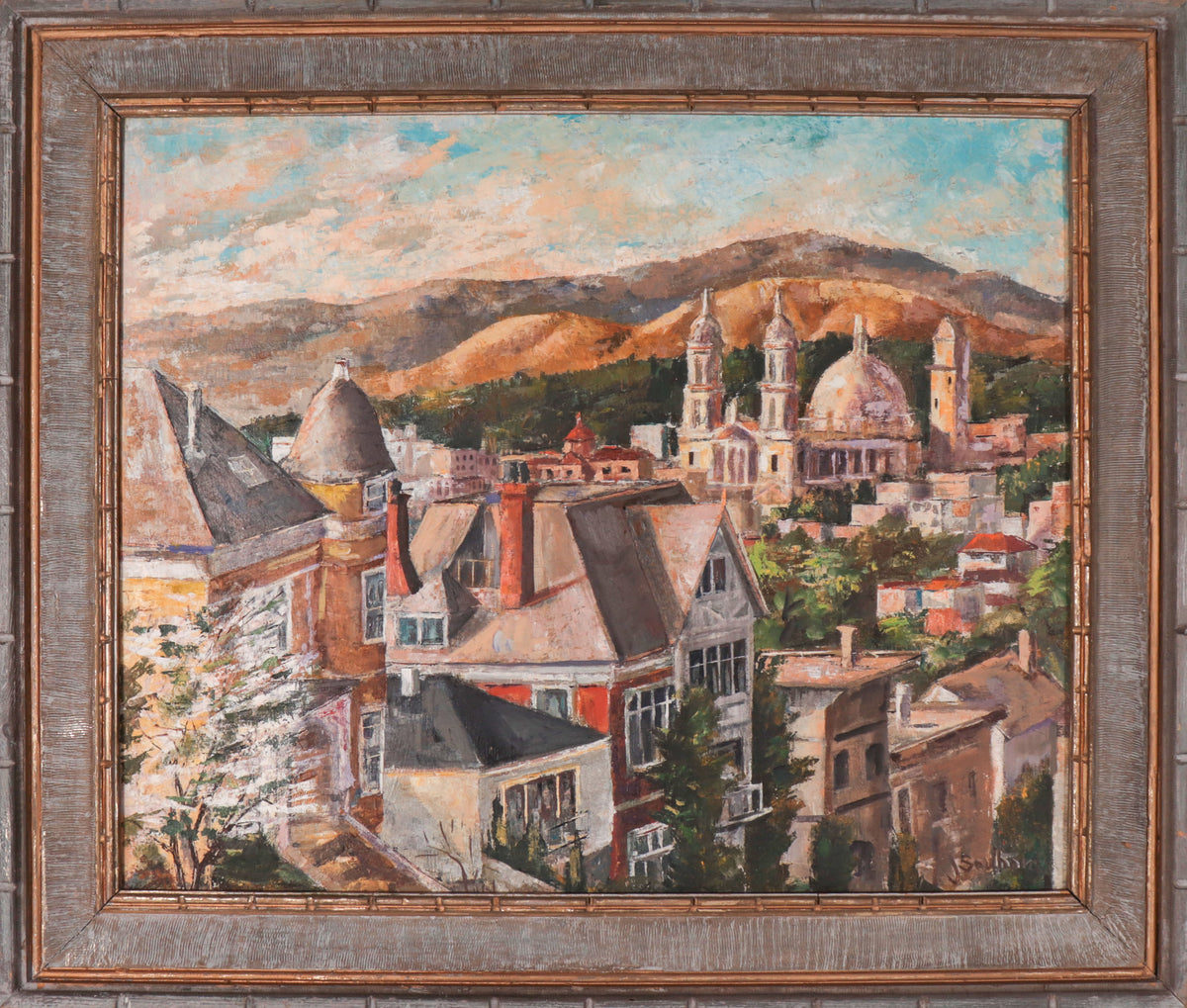 View from Buena Vista Park, SF <br>1990s Oil <br><br>#C9507