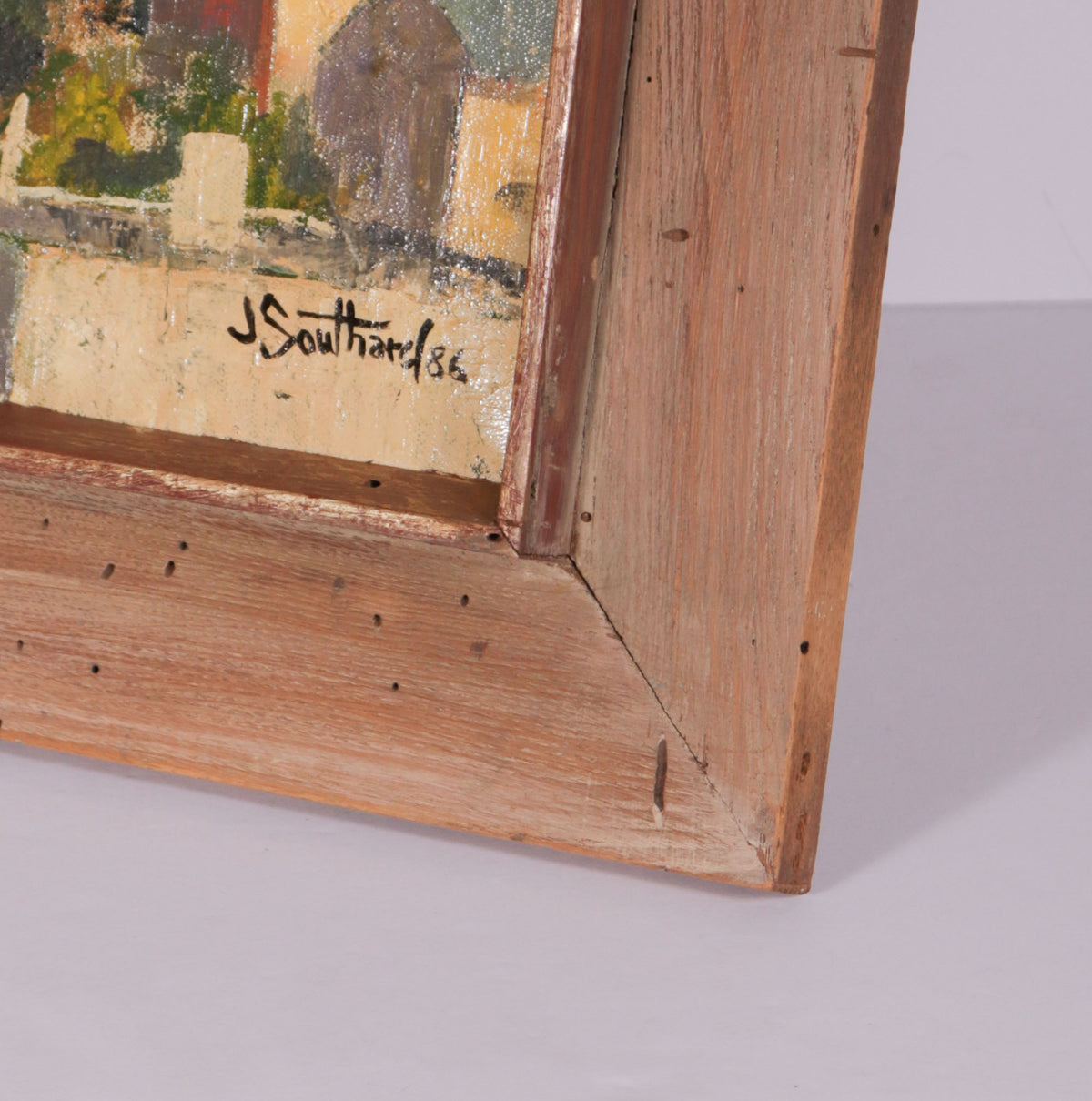 San Francisco Houses on the Hillside <br>1986 Oil <br><br>#C9515