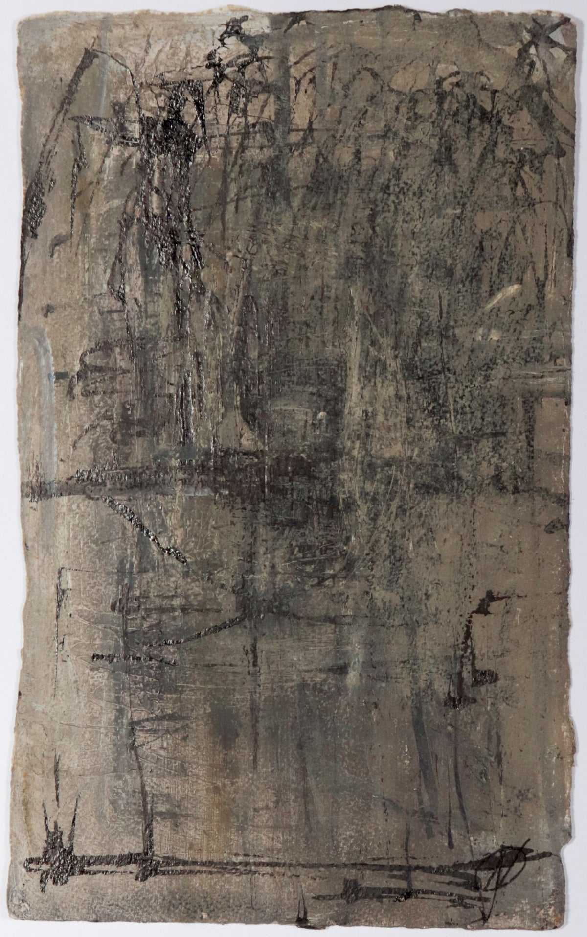 Moody Abstraction <br>20th Century Mixed Media <br><br>#C9695