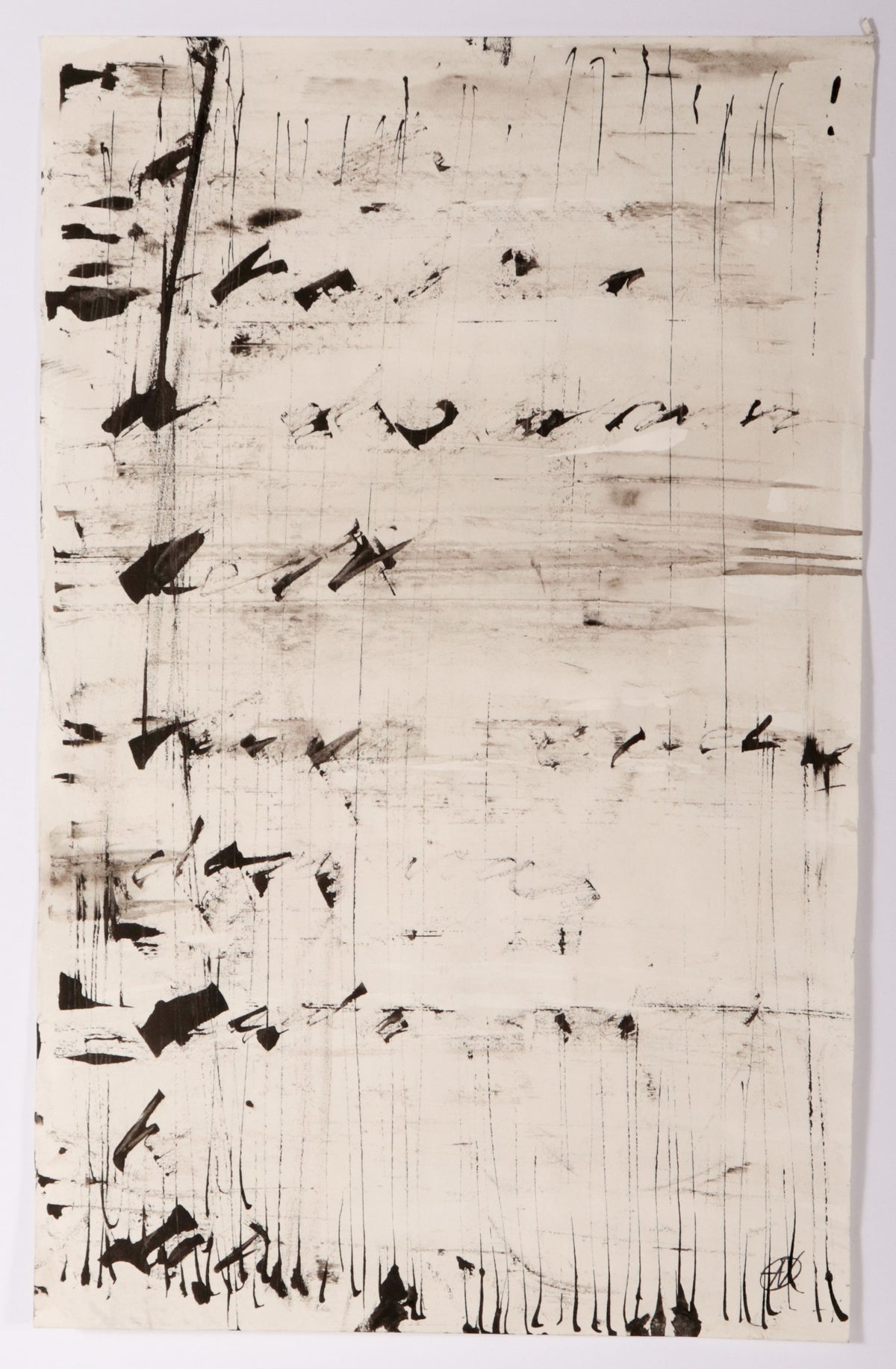 Monochrome Abstract <br>20th Century Mixed Media <br><br>#C9709