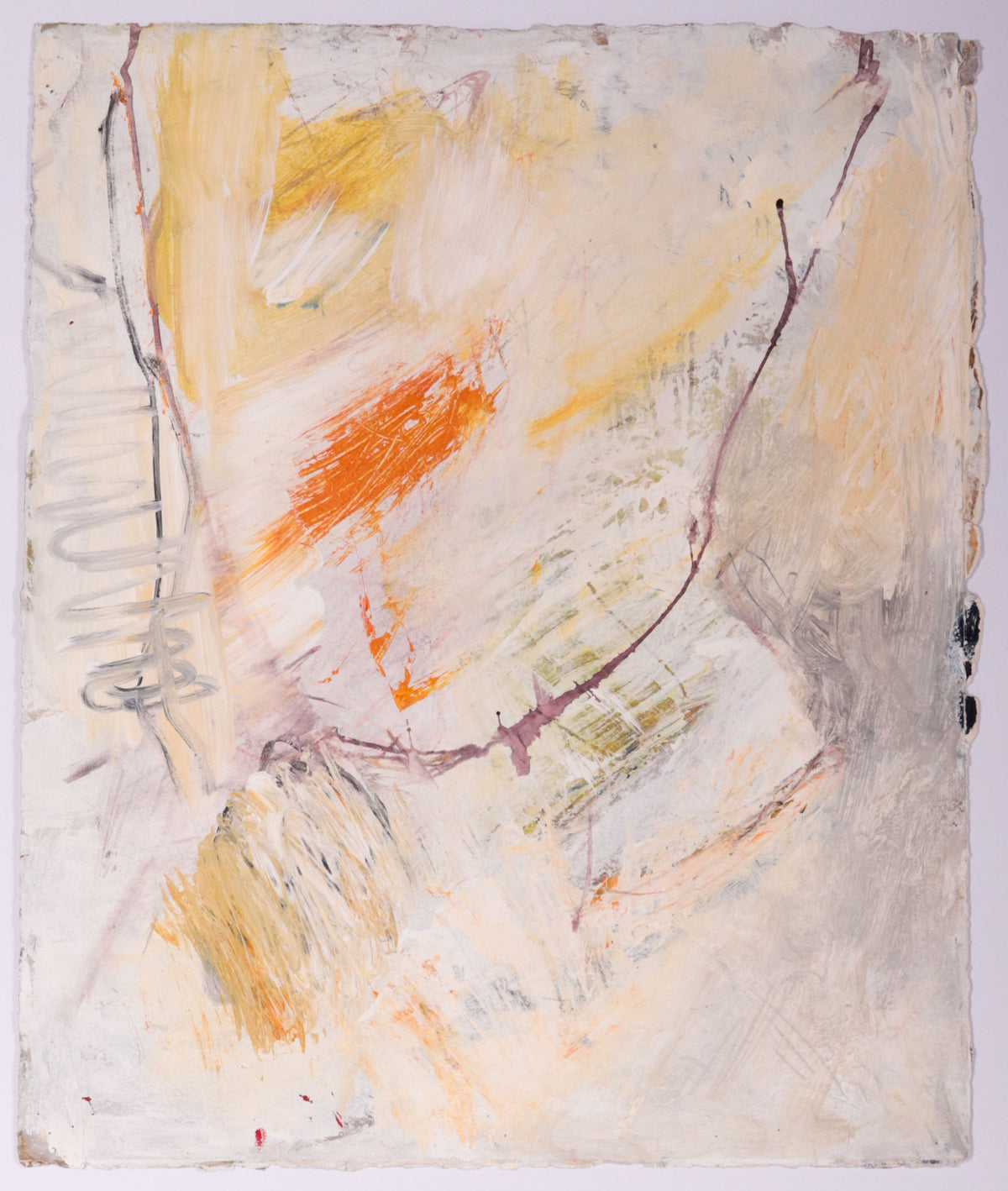 Pale Sunny Abstract <br>Mid Century Mixed Media <br><br>#C9721