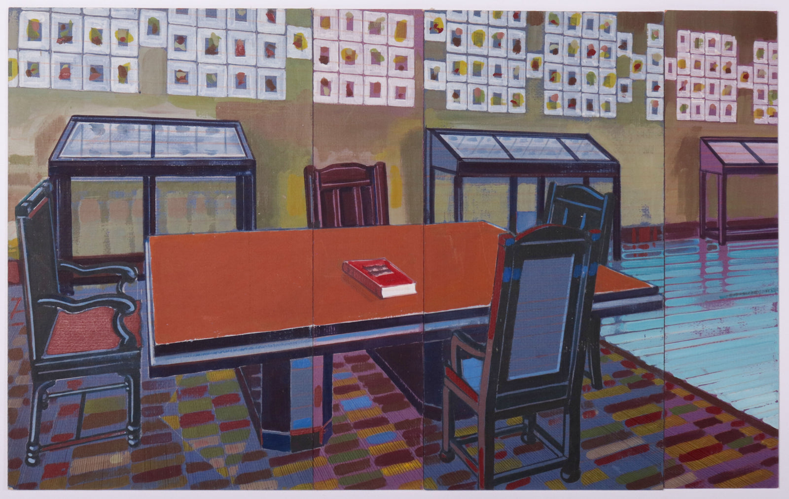 <i>Library Table</i> <br>Circa 1980s Acrylic <br><br>#C9734