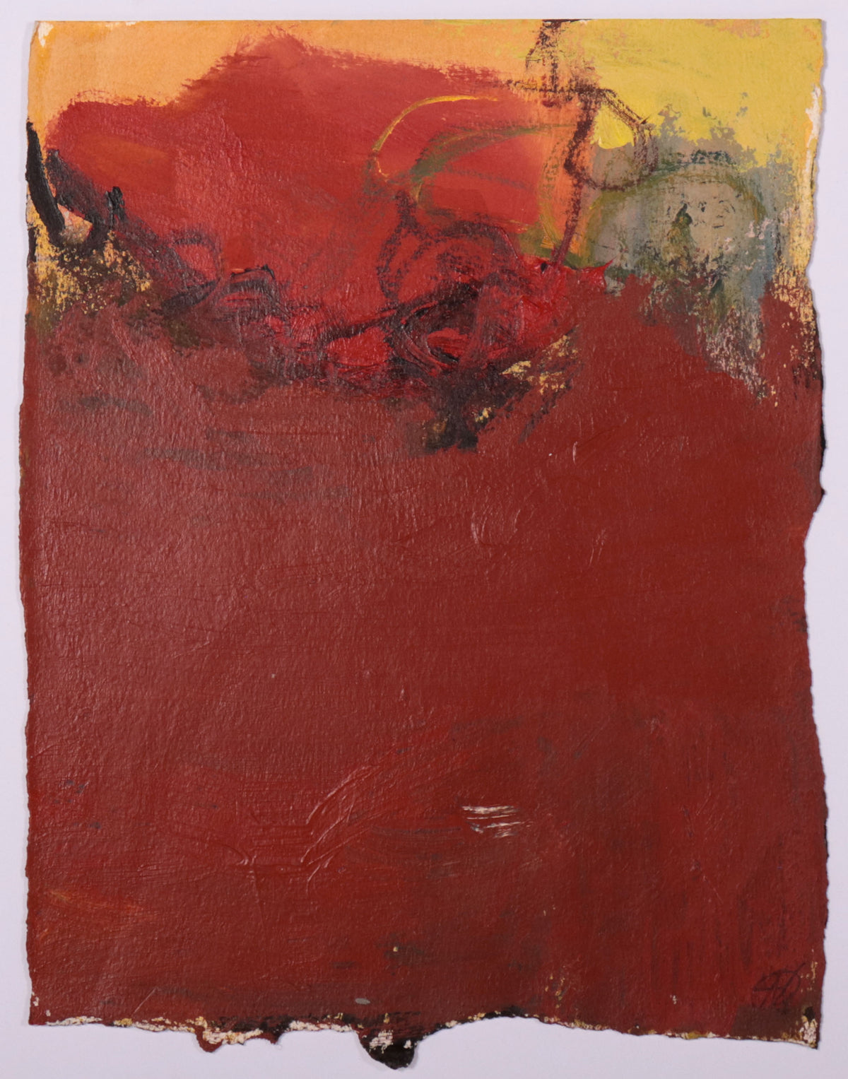 Warm-Toned Abstraction <br>20th Century Acrylic <br><br>#C9764