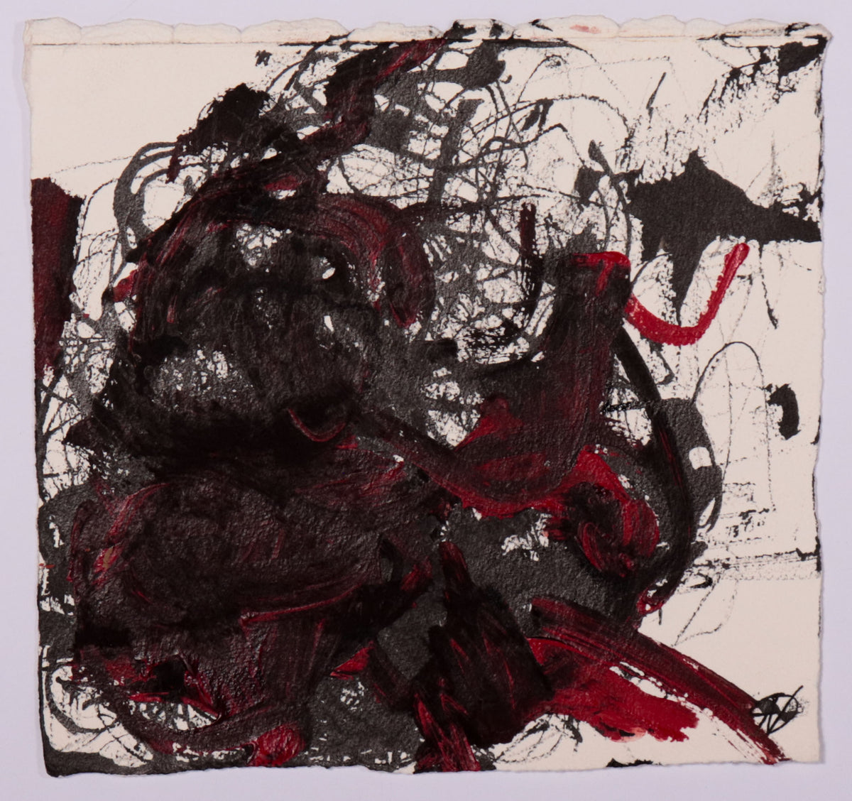 Gestures in Red &amp; Black <br>20th Century Acrylic <br><br>#C9776