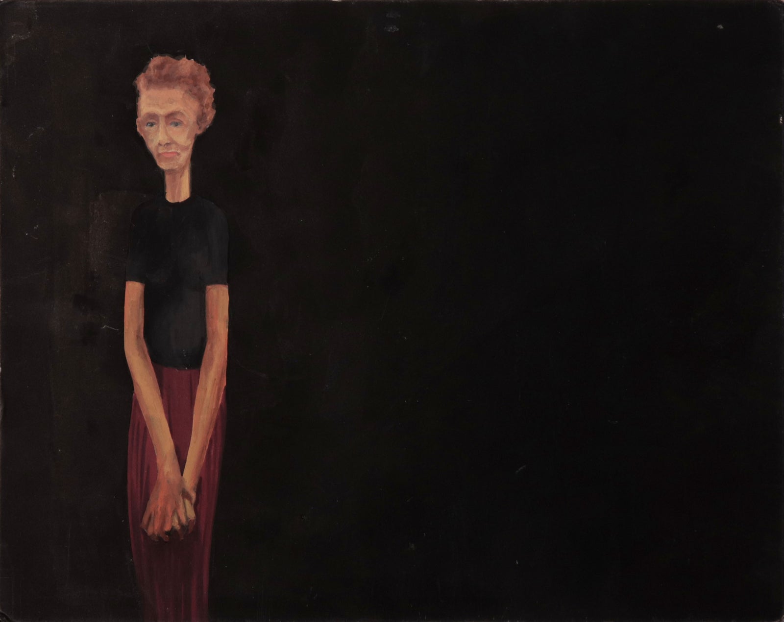 Solitary Figure <br>Mid Century Gouache <br><br>#C9783