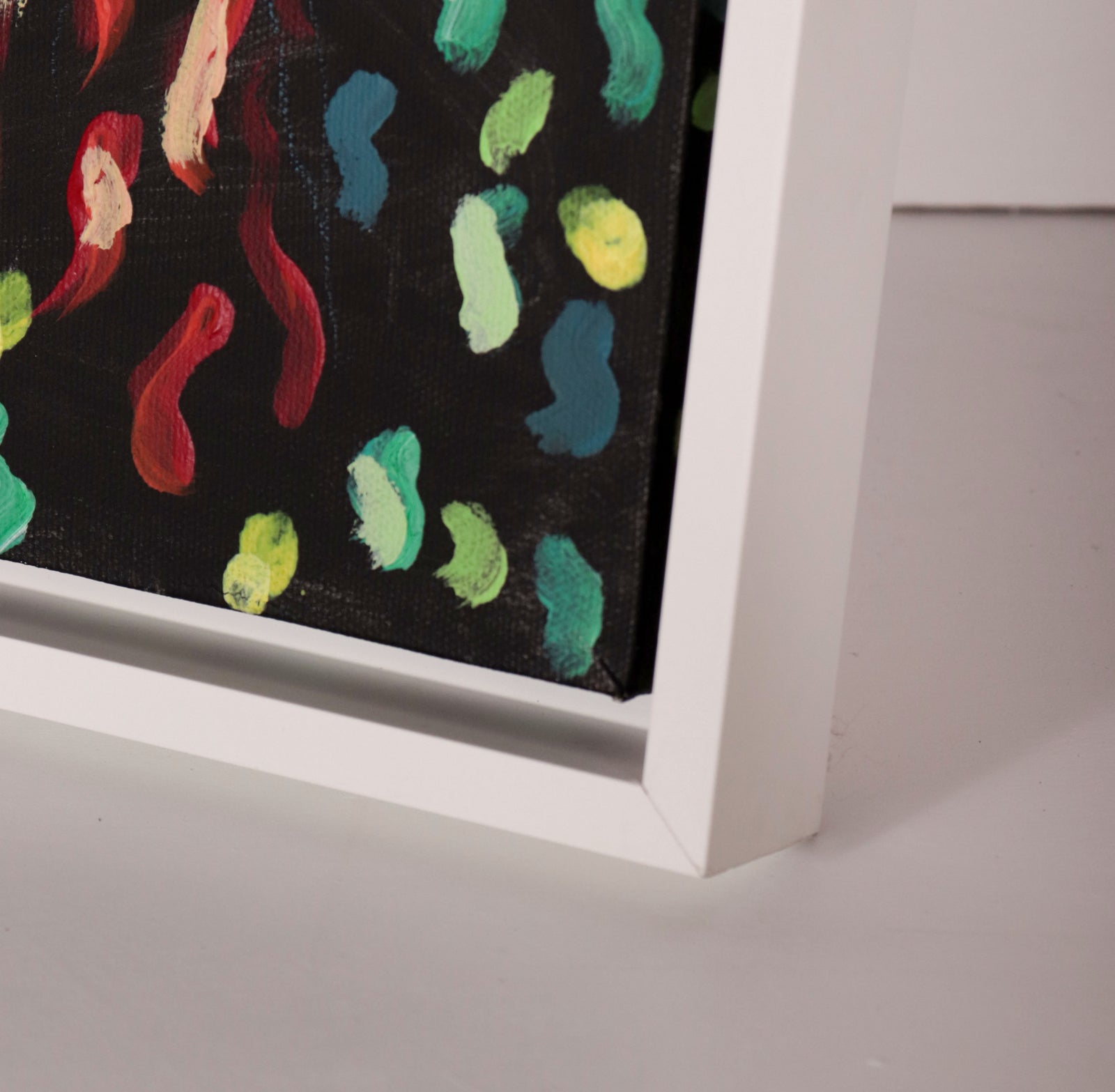 Abstracted Landscape with Black Background <br>2001 Acrylic on Canvas <br><br>C9814