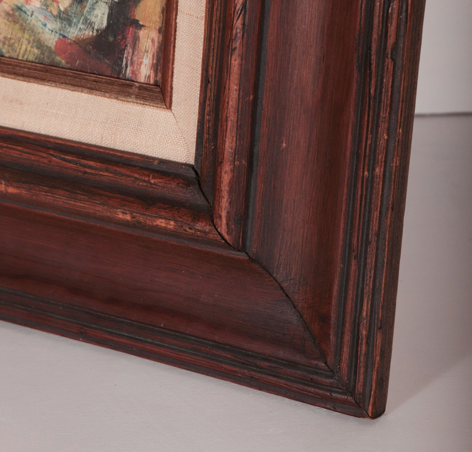 Warm Floral Abstract <br>Mid 20th Century Oil <br><br>C9817