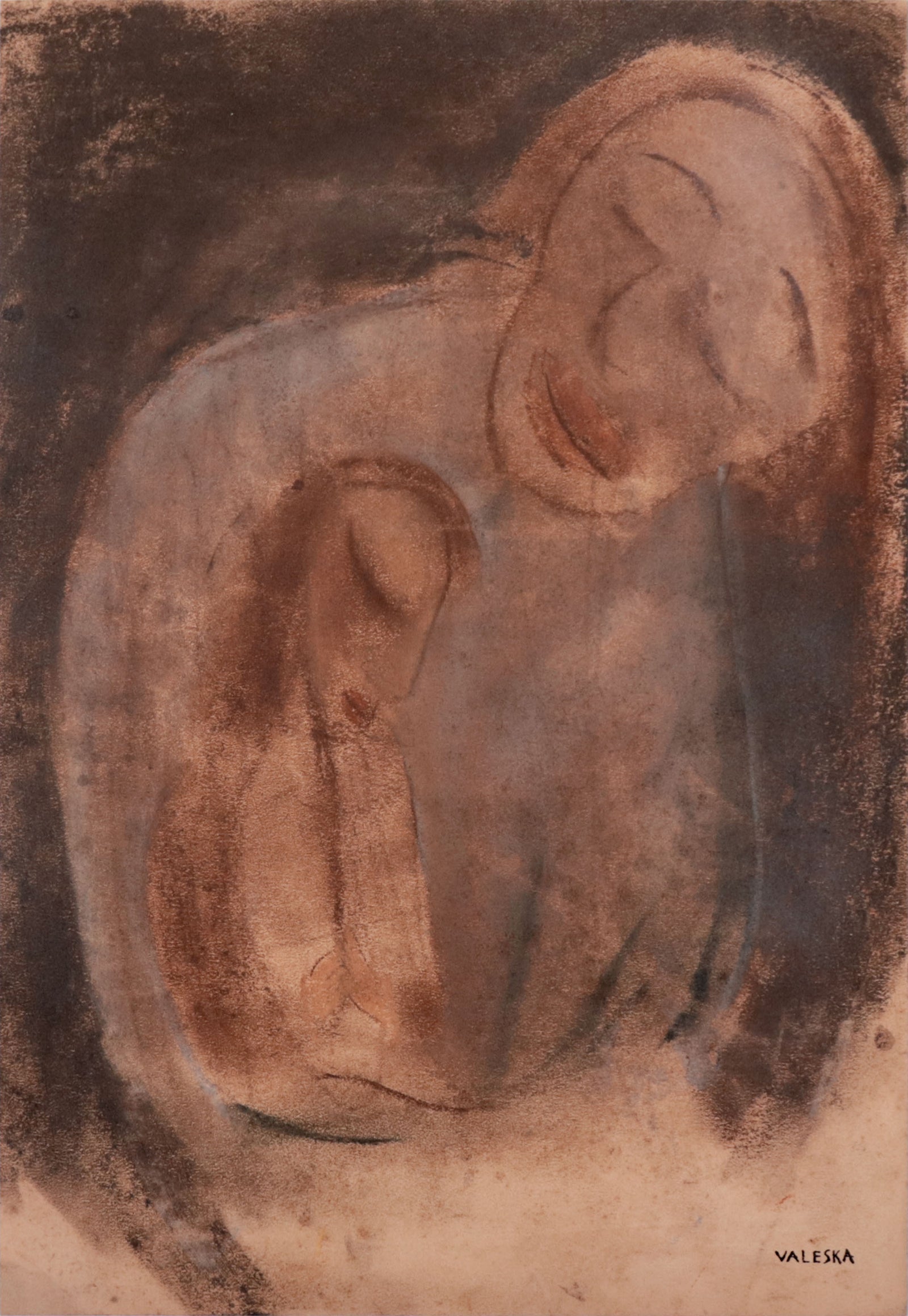 Embracing Figures <br>1940s Pastel <br><br>#C9941