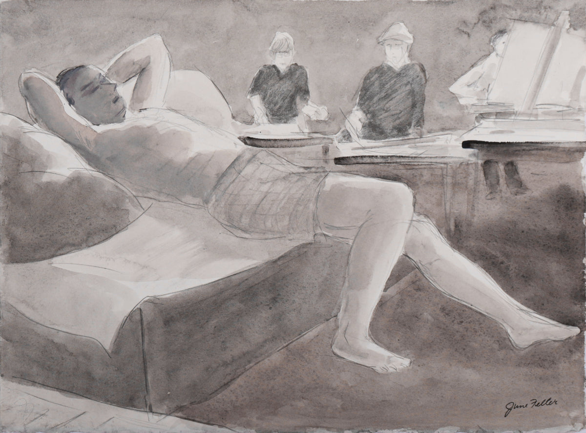Figure Dawring Class <br>20th Century Watercolor &amp; Charcoal <br><br>#D0011