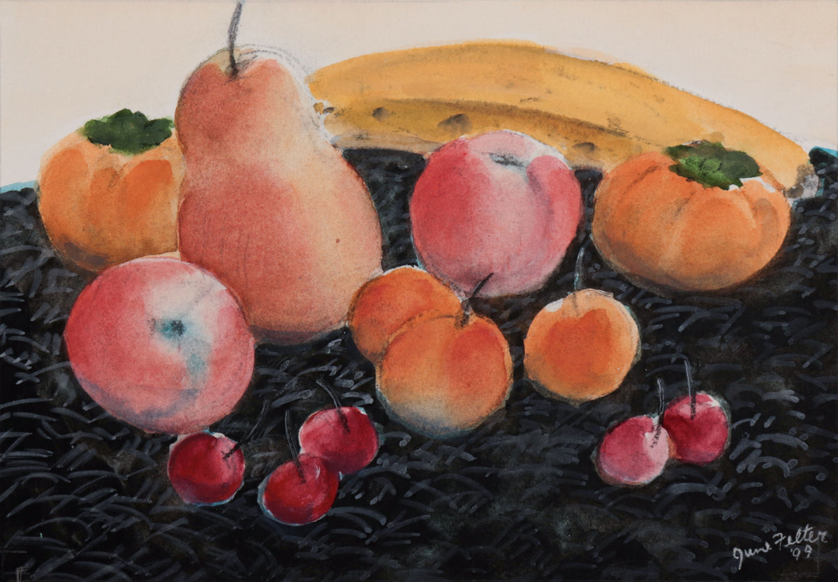 Colorful Fruit Still Life <br>1999 Watercolor <br><br>#D0014