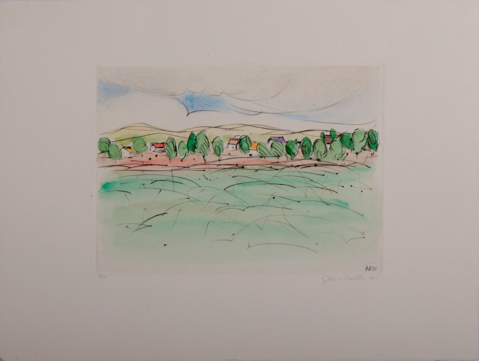 Distant NorCal View <br>1981 Monotype <br><br>#D0016