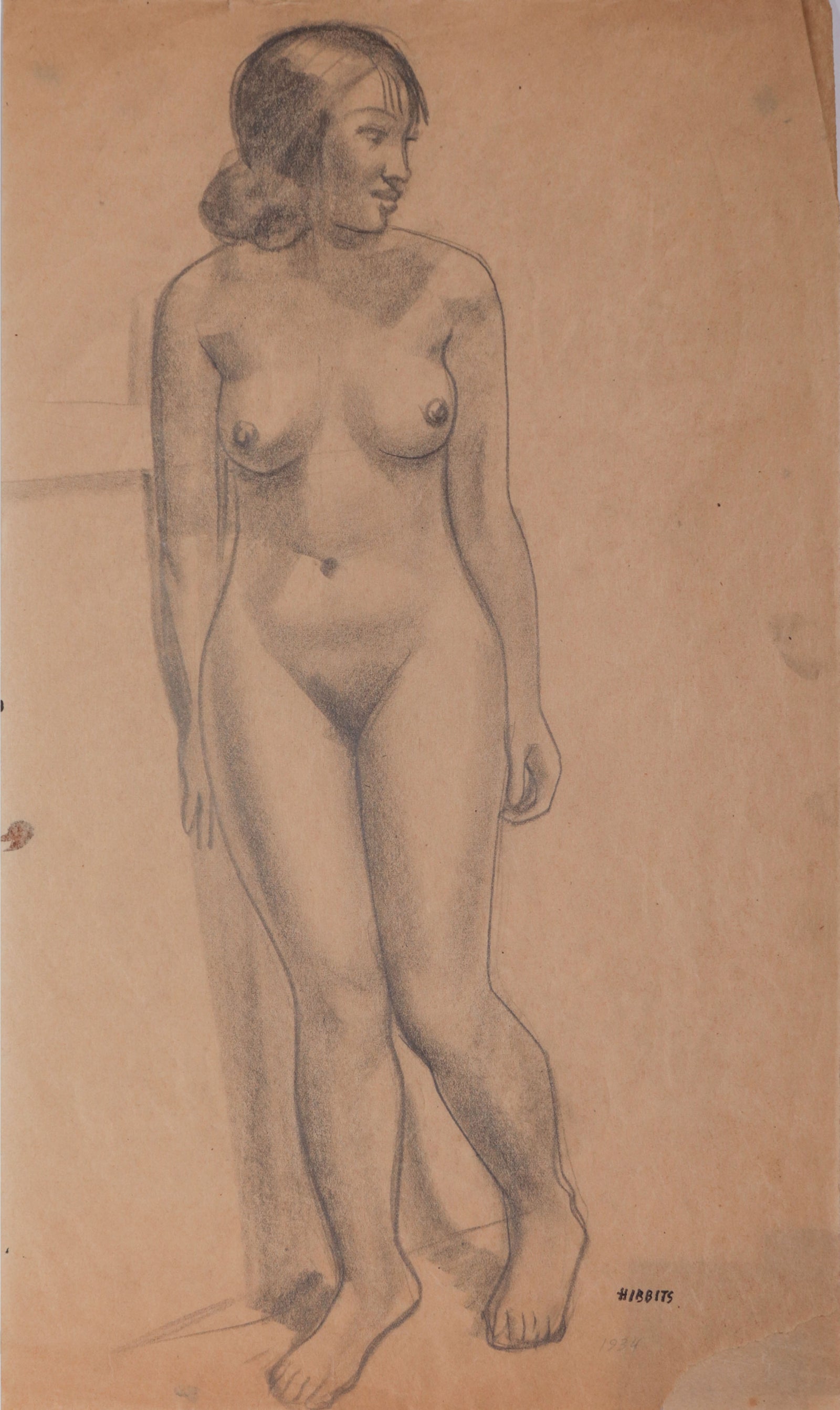 Standing Female Nude <br>1934 Graphite <br><br>#D0031