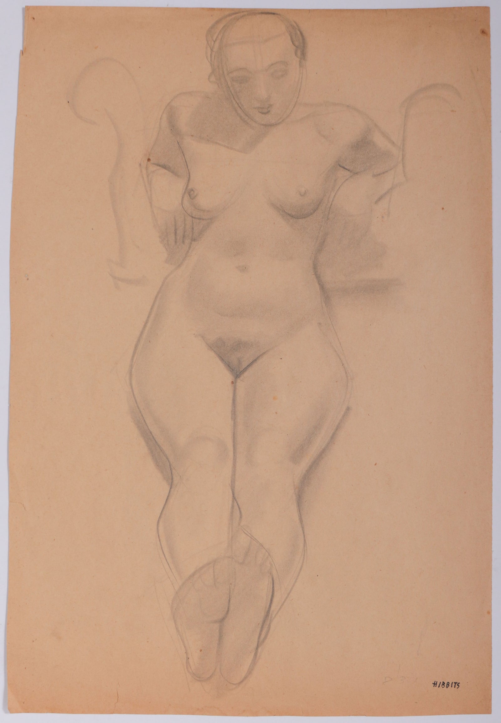 Resting Female Nude <br>1934 Graphite <br><br>#D0033