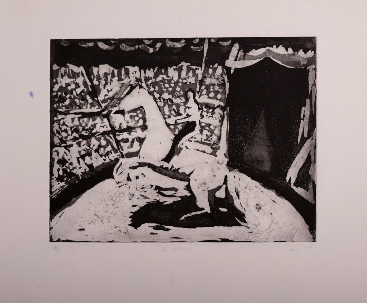 <i>Circus</i> <br>1977 Etching <br><br>#D0058