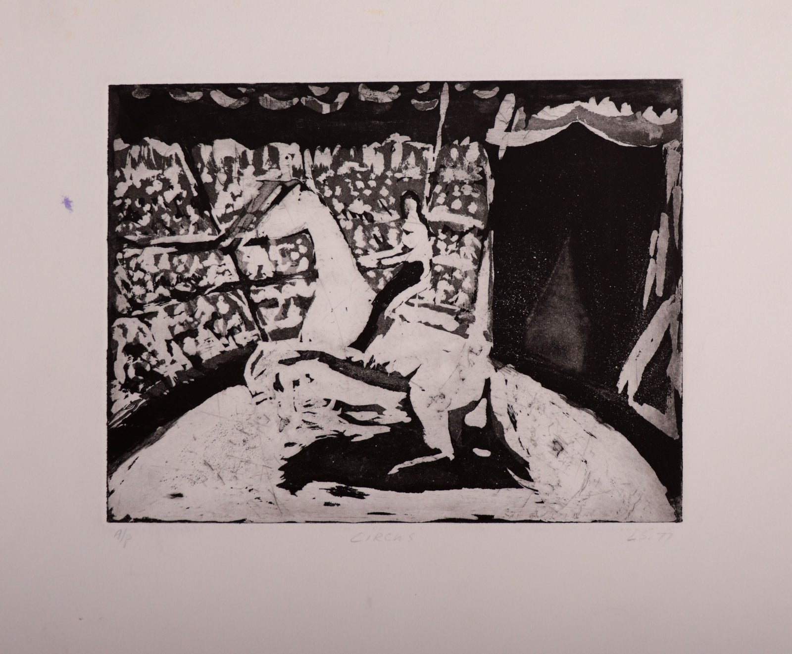 <i>Circus</i> <br>1977 Etching <br><br>#D0058