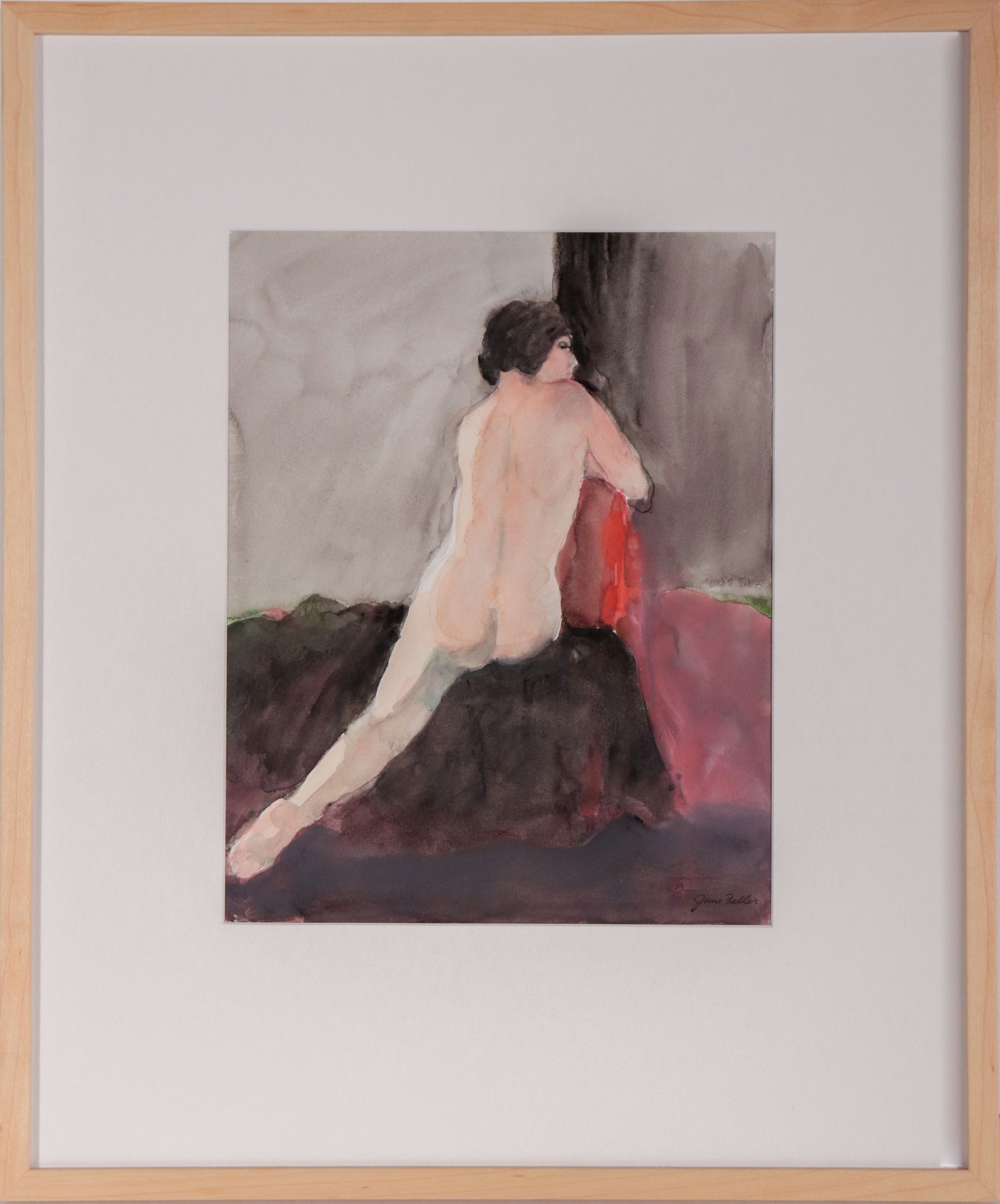 Female Nude Study <br>20th Century Watercolor <br><br>#D0136