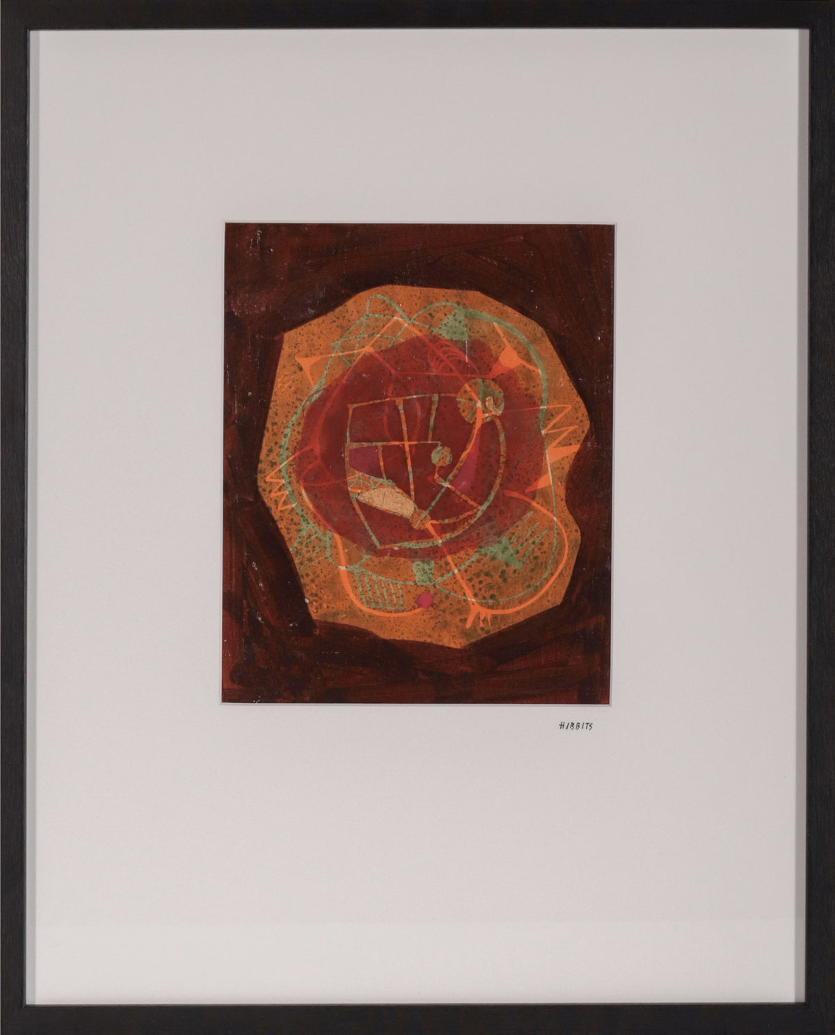 Early 20th C. Abstract <br>Late 1930s Oil on Paper Board <br><br>#D0146