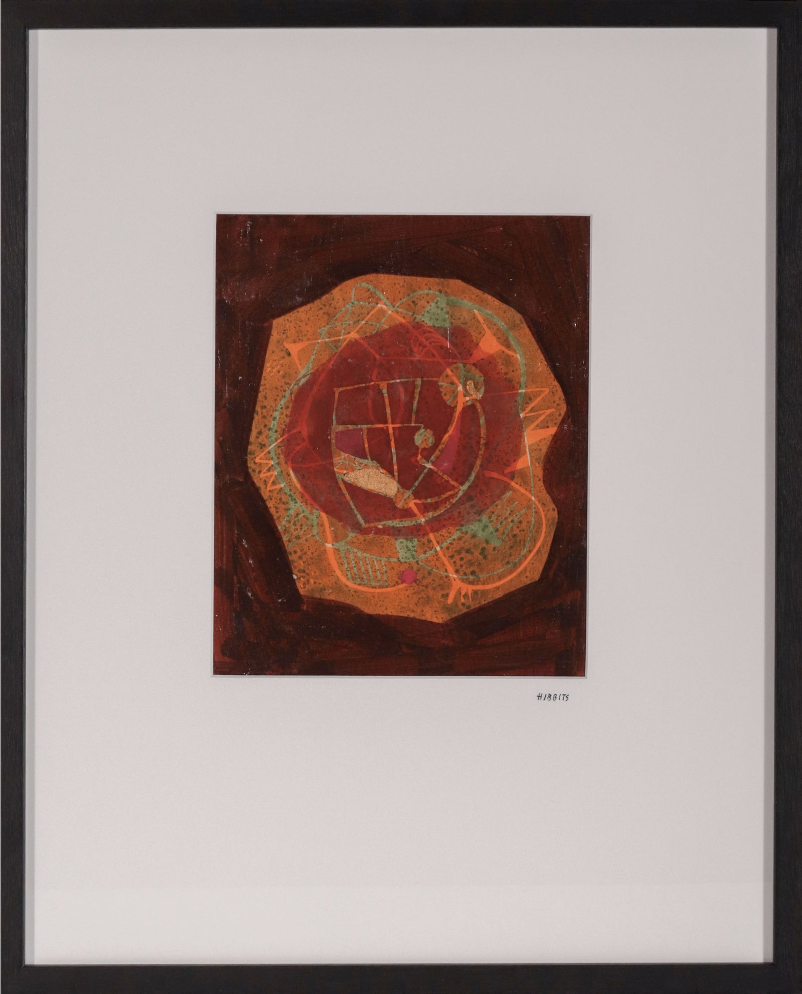 Early 20th C. Abstract <br>Late 1930s Oil on Paper Board <br><br>#D0146