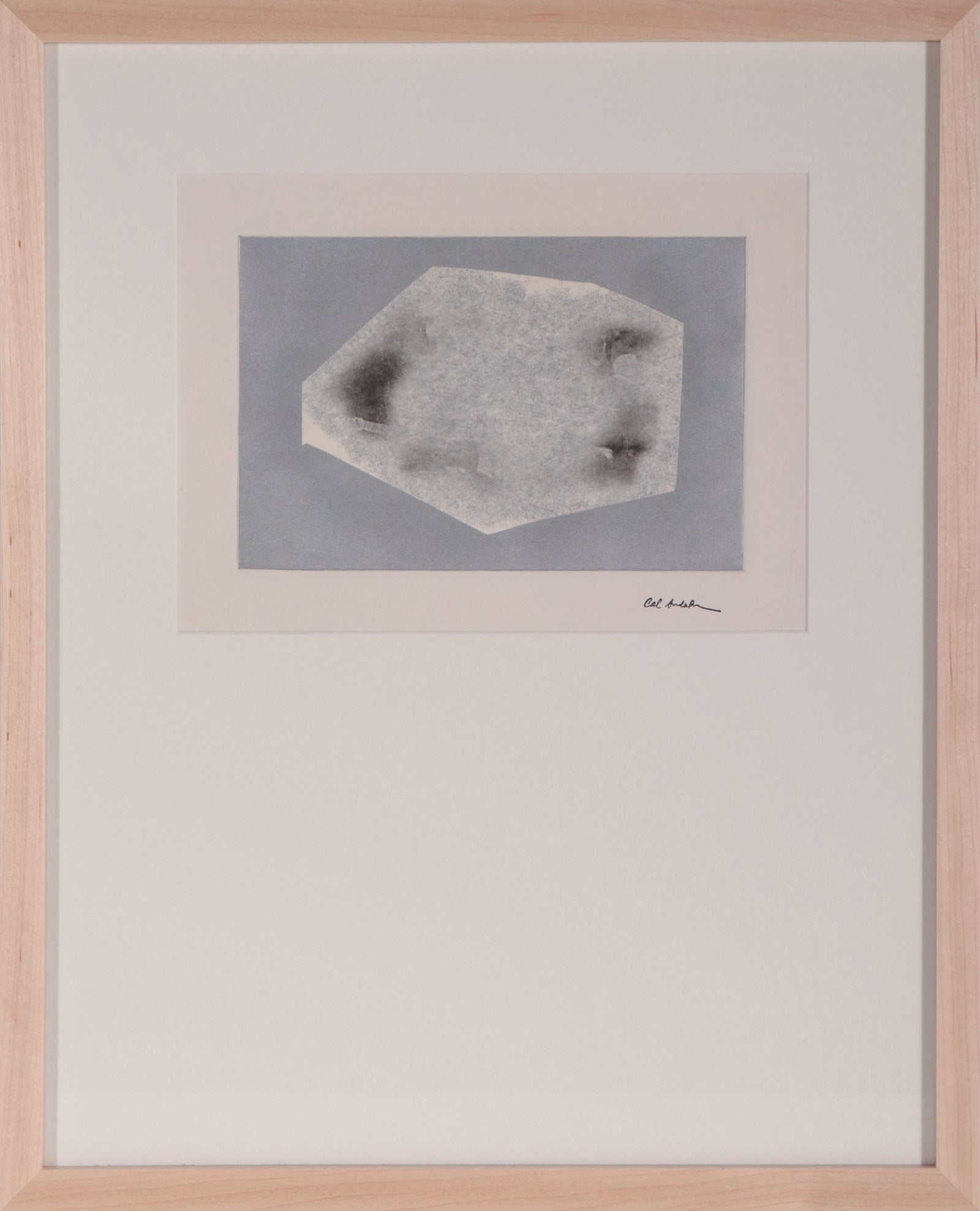 Gray Abstract Form <br>20th Century Monotype <br><br>#D0159