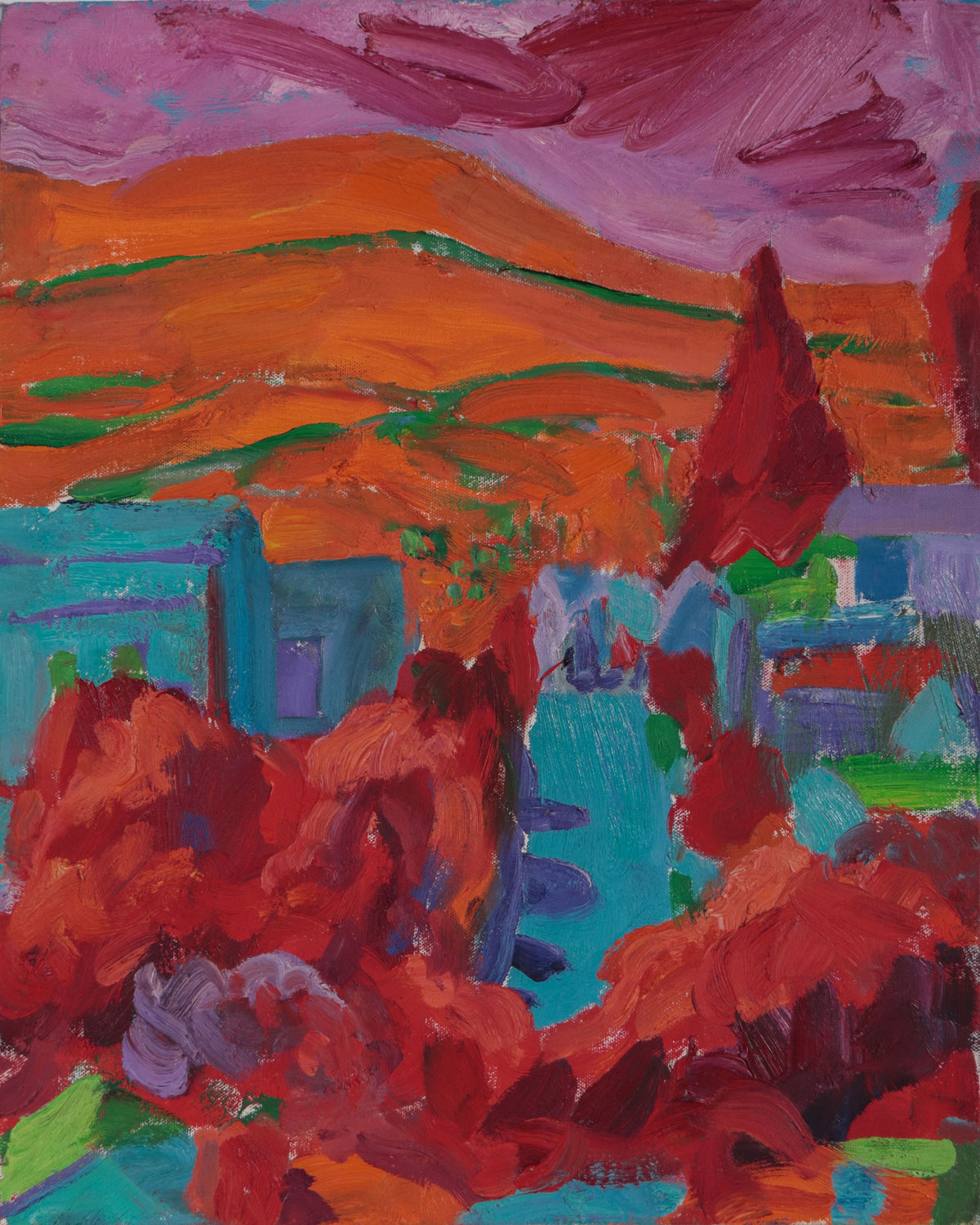 <i>Blue School</i> <br>2011 Oil <br><br>#D0177