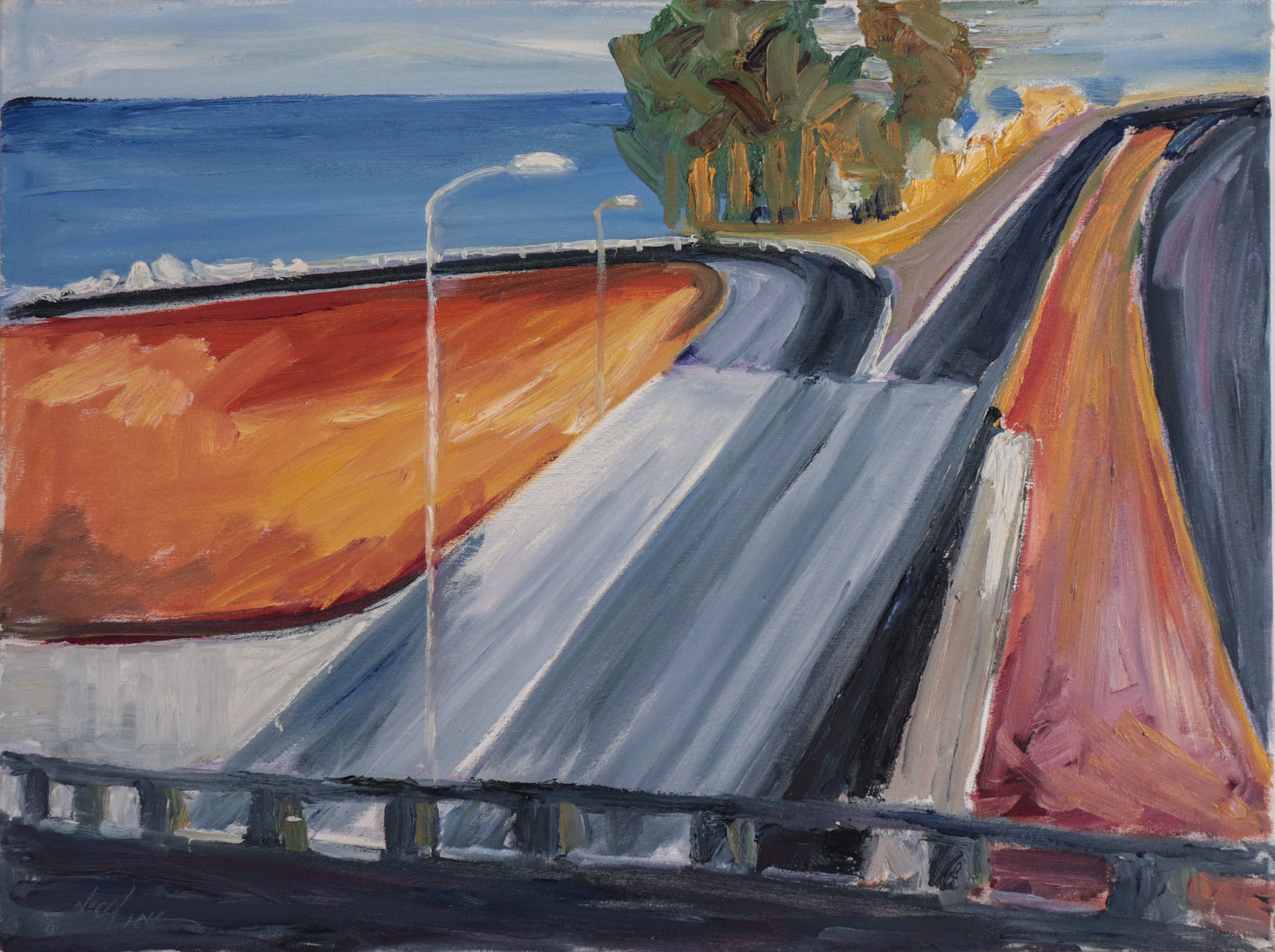 Bay Area Freeway Scene <br>2001 Oil <br><br>#D0179