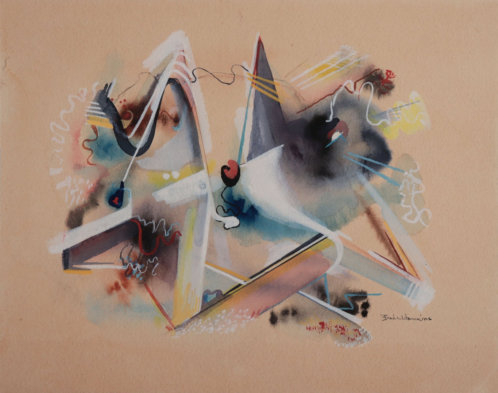 Surreal Angular Deconstruction <br>1950s Gouache <br><br>#D0188