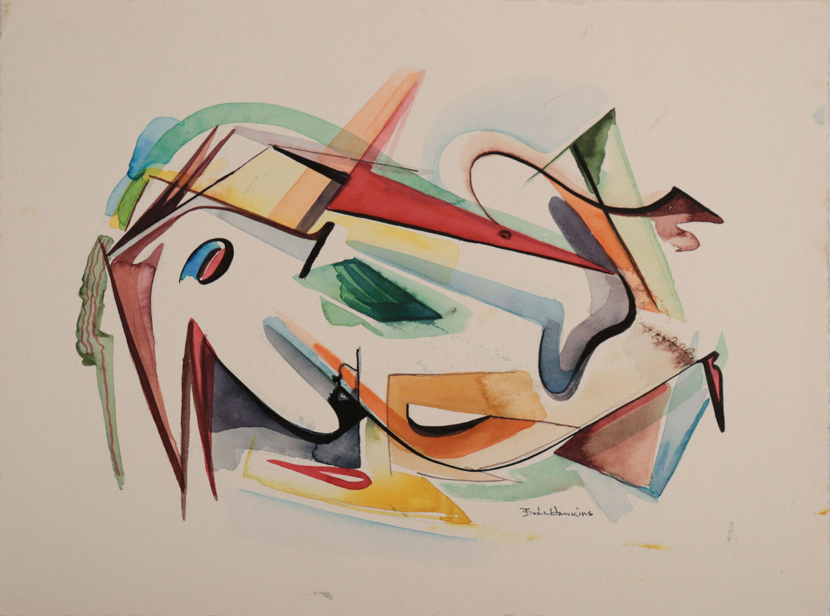 Fantastical Abstract <br>1950s Gouache <br><br>#D0190