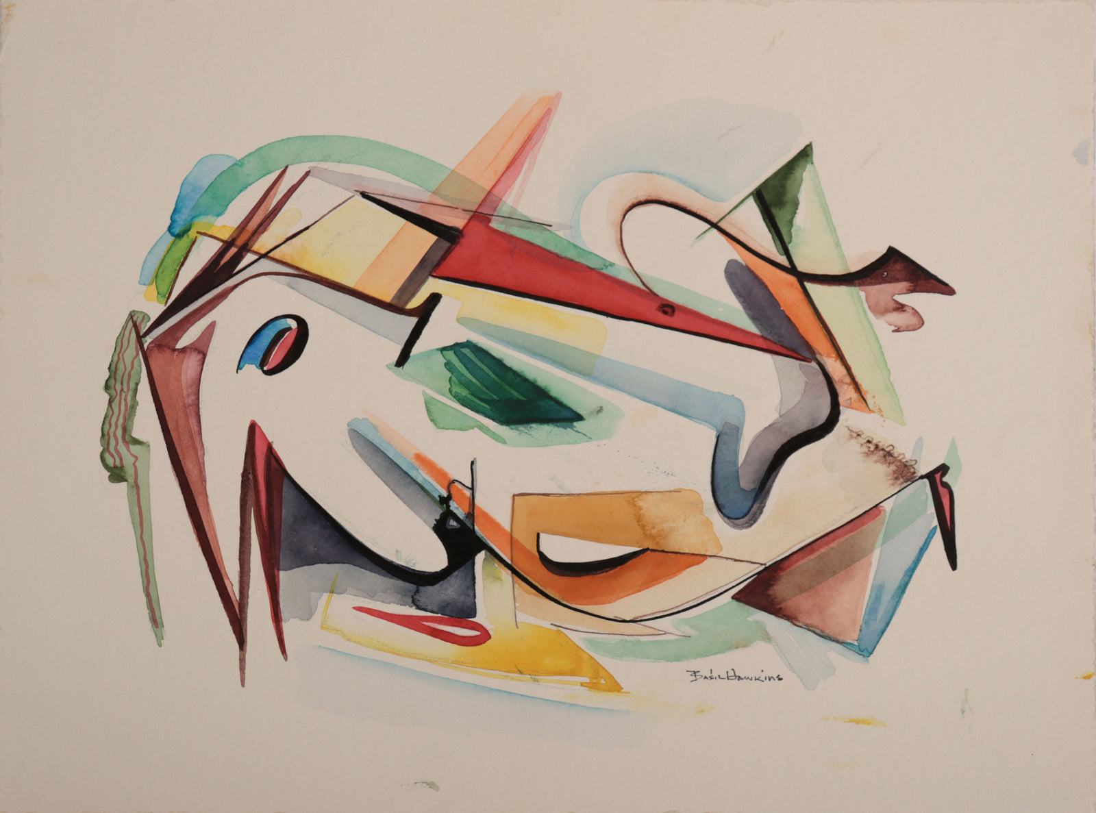 Fantastical Abstract <br>1950s Gouache <br><br>#D0190