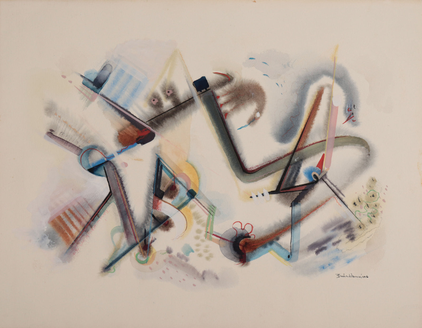 Surreal Abstraction <br>1950s Gouache <br><br>#D0203