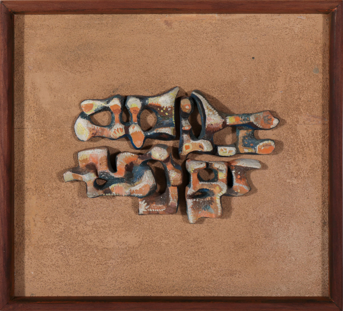 Sculptural Mixed Media on Board, 1960s <br><br>#D0318
