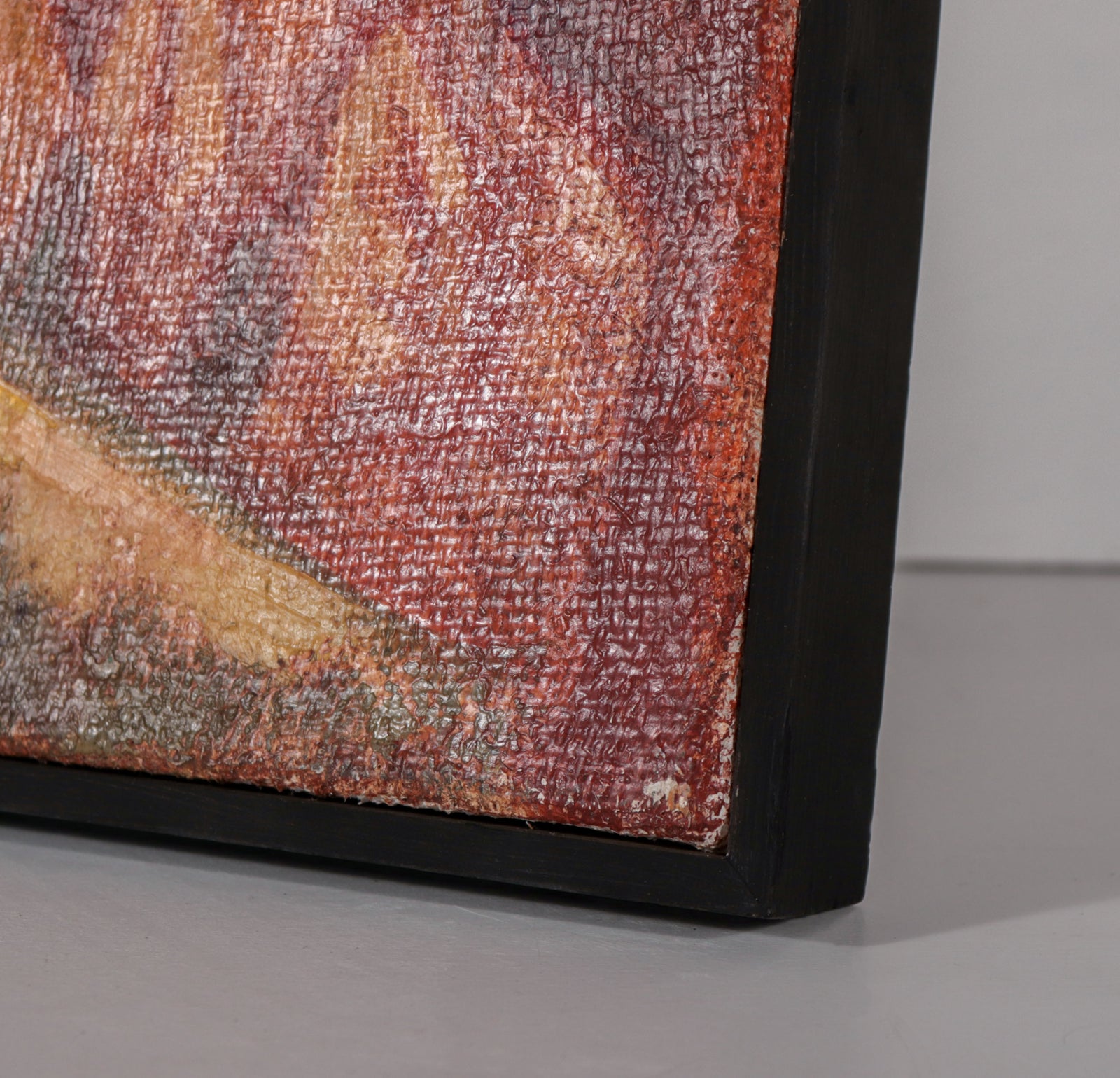 Surreal Landscape with Hands & Eyes <br>1960s Casein <br><br>#D0327