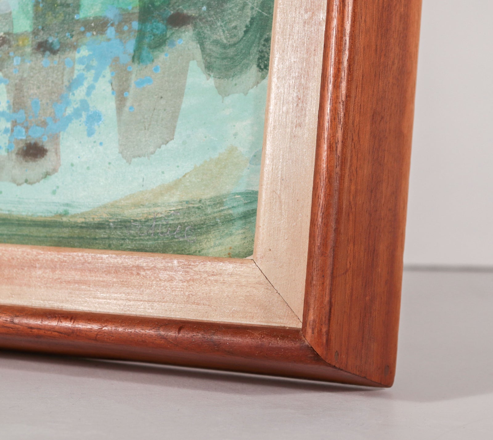 Abstracted Landscape with River <br>1960s Gouache <br><br>#D0329
