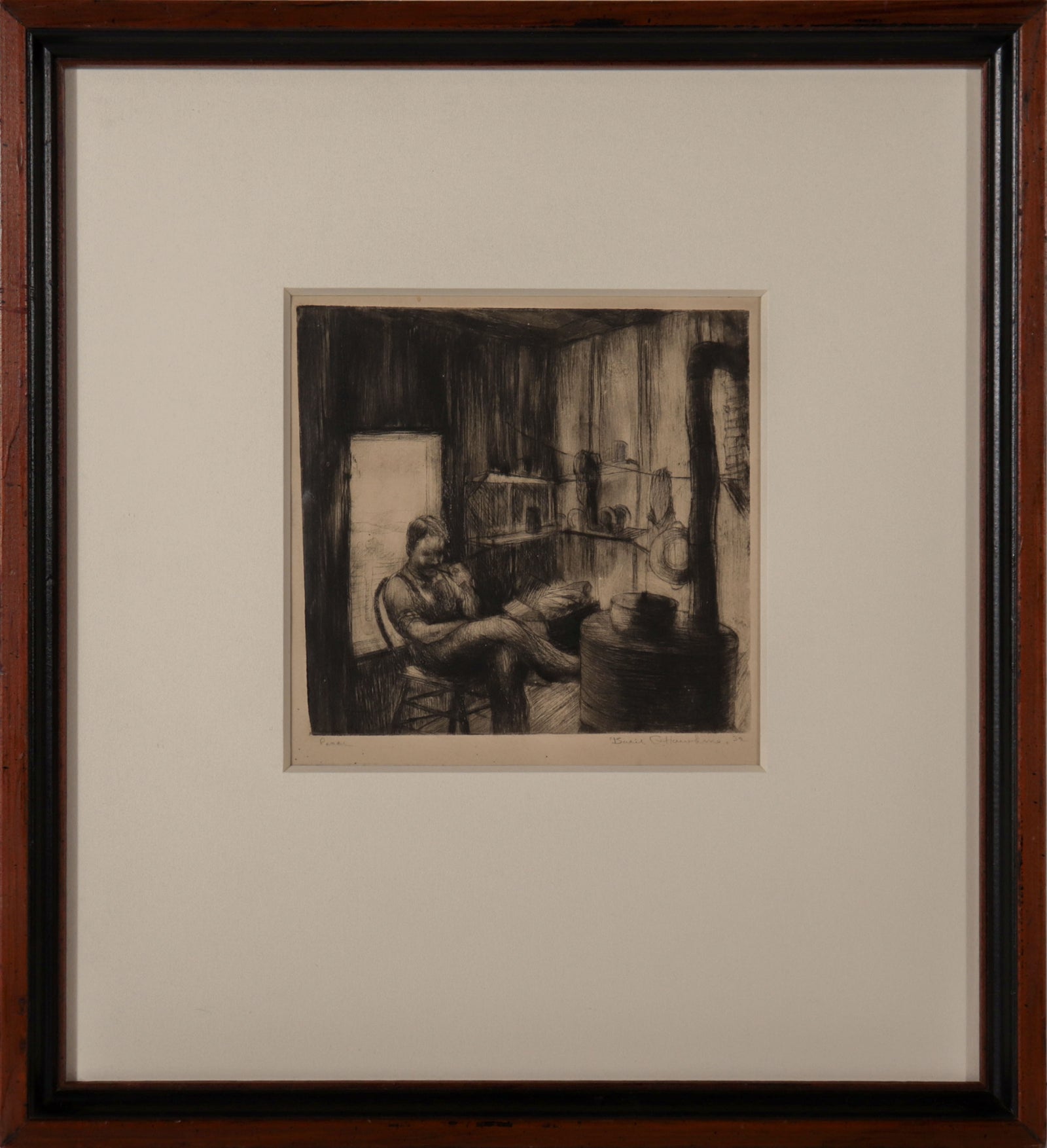 <i>Peace</i> <br>1932 Etching <br><br>#D0376