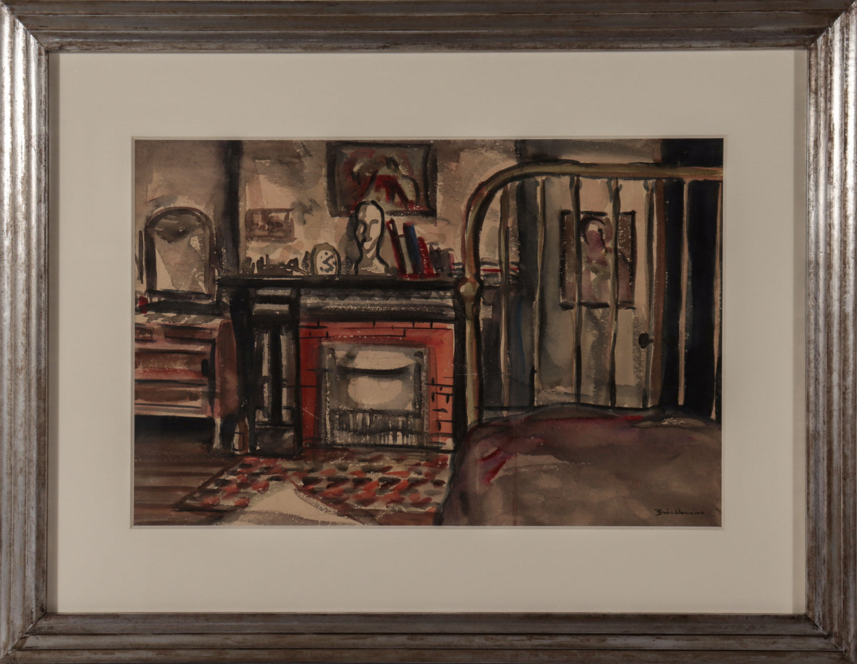 <i> The Artist's Apartment</i> <br>1930-40s Watercolor <br><br>#D0380