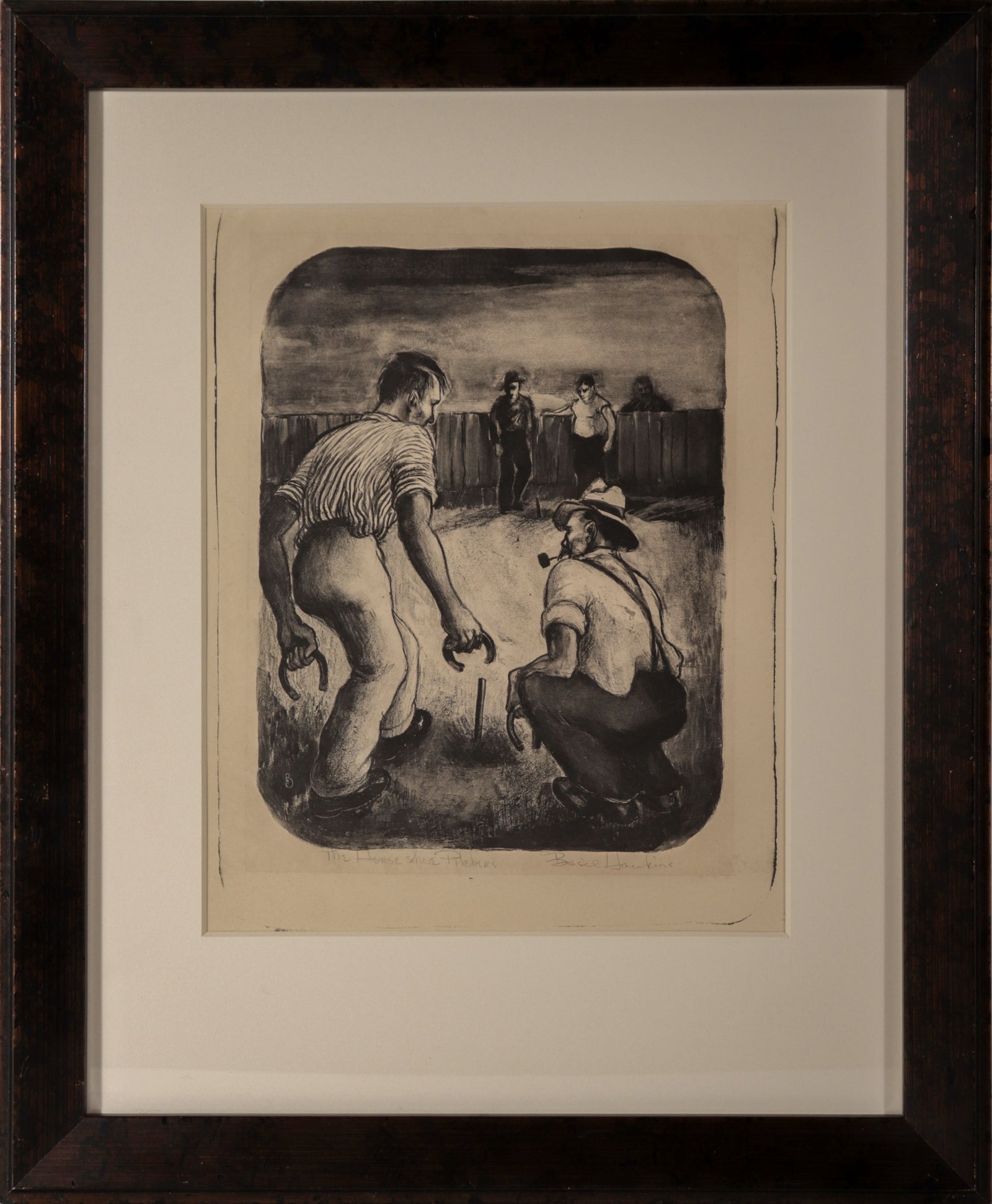 <i>The Horseshoe Pitchers</i> <br>1938 Lithograph <br><br>#D0382