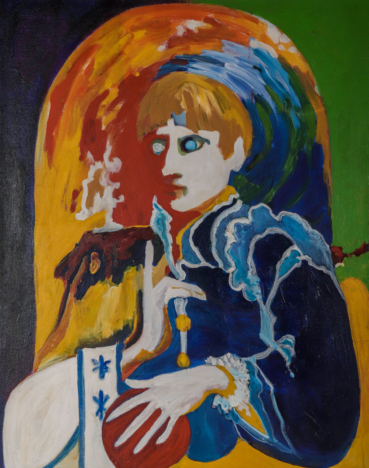 Striking Bay Area Figurative Portrait <br>20th Century Oil <br><br>#D0465