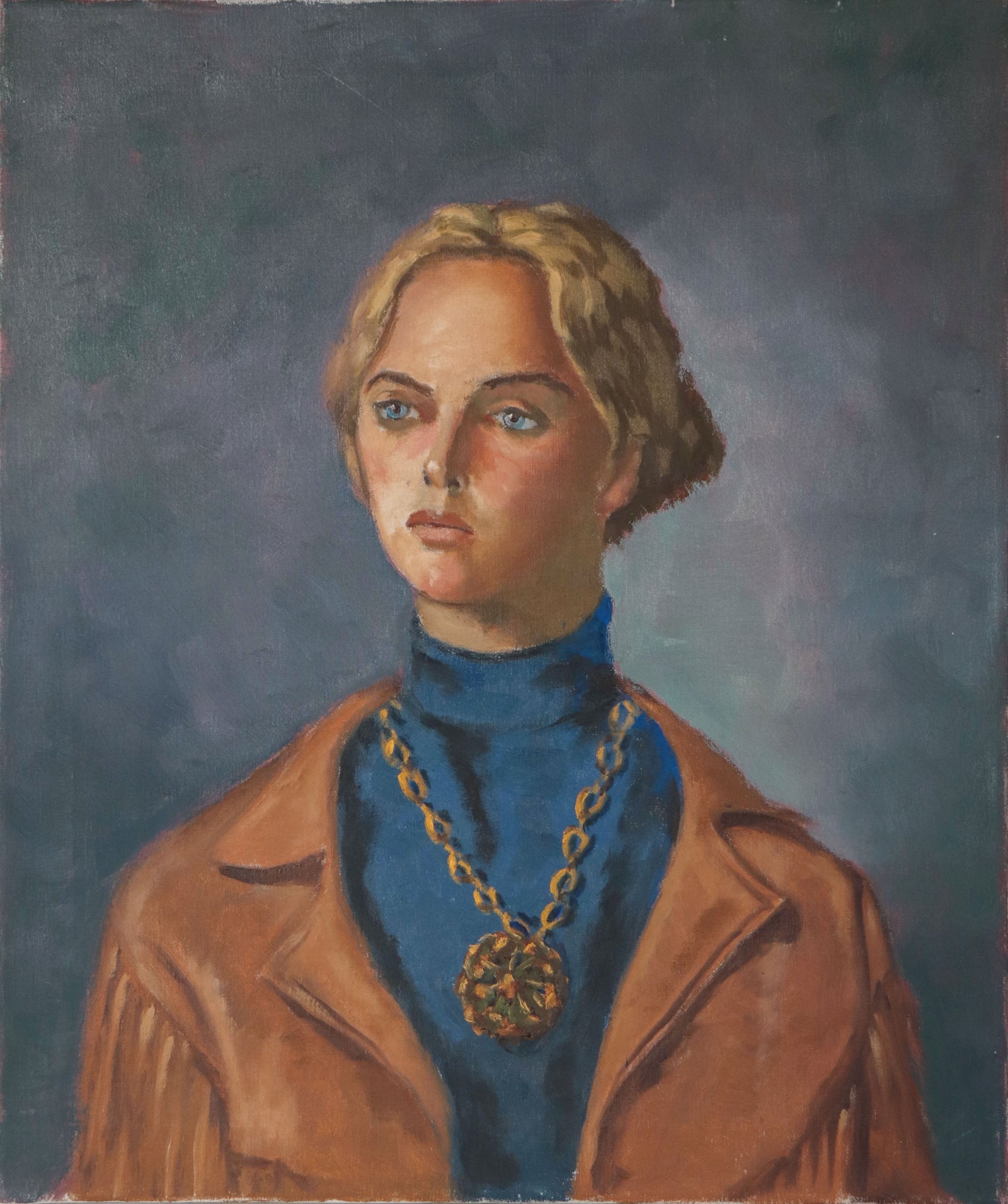 Seated Female Portrait <br>20th Century Oil <br><br>#D0478