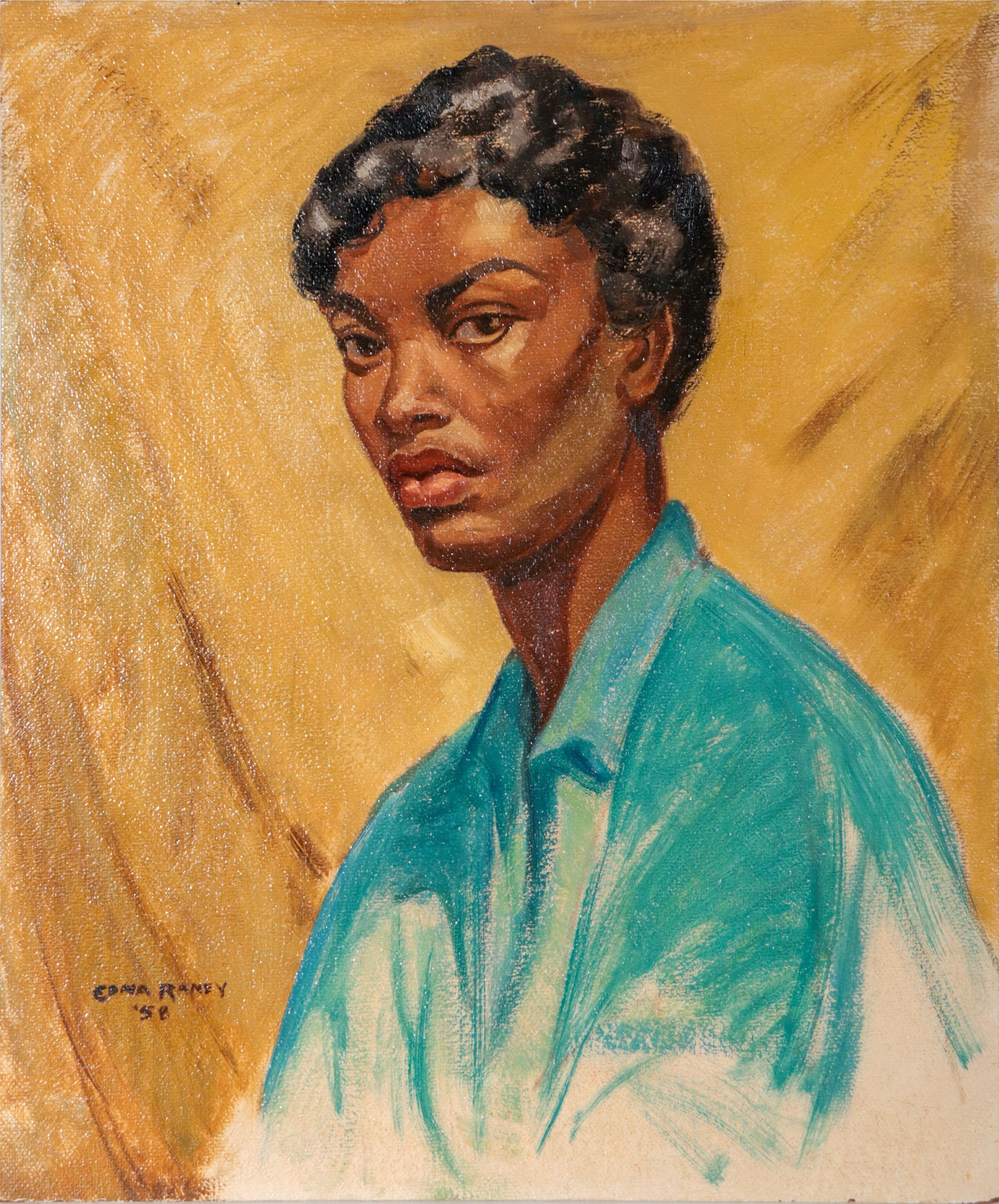 Direct Female Portrait <br>1958 Oil <br><br>#D0480