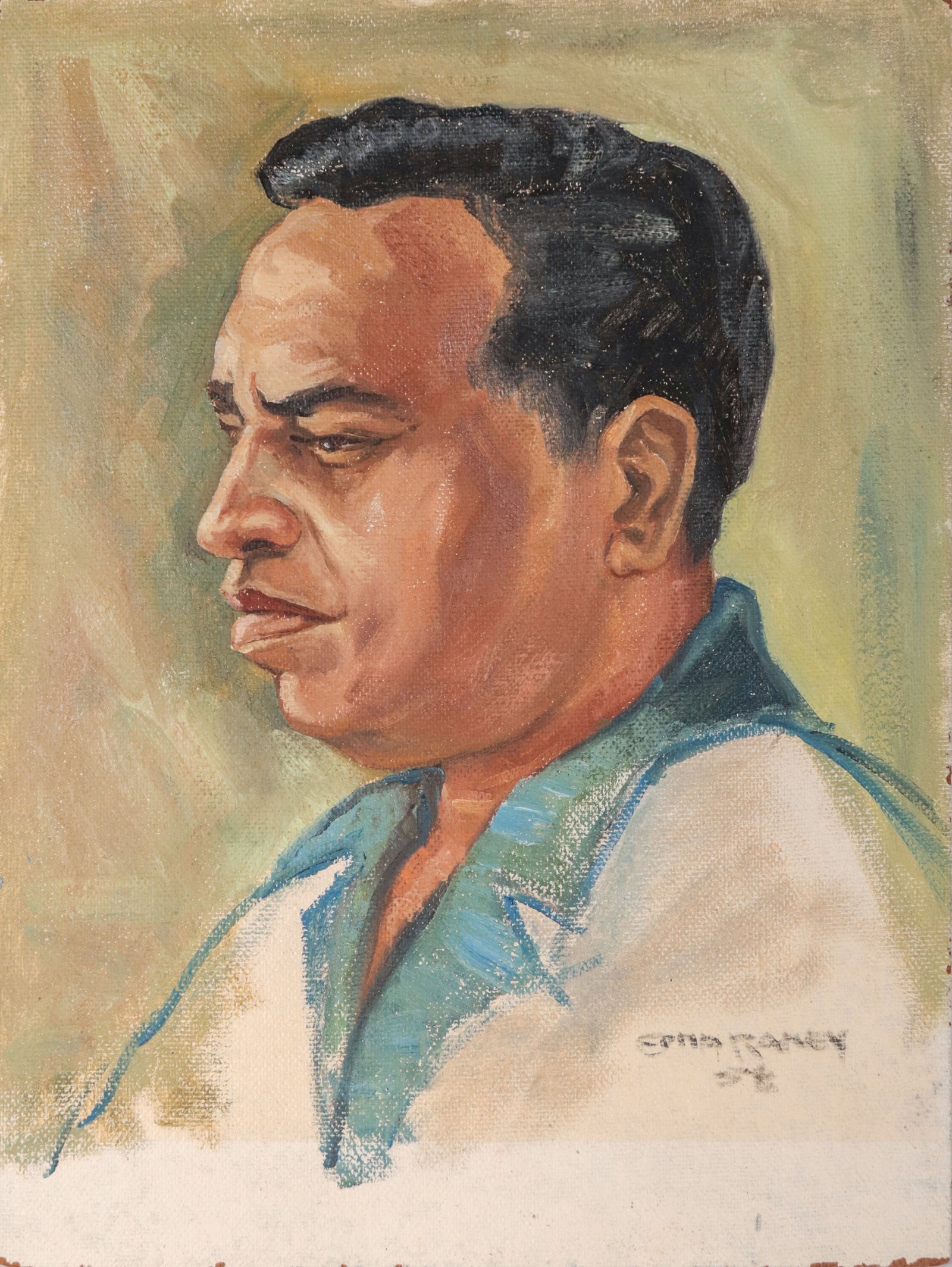 Gentleman in Profile <br>1958 Oil <br><br>#D0487