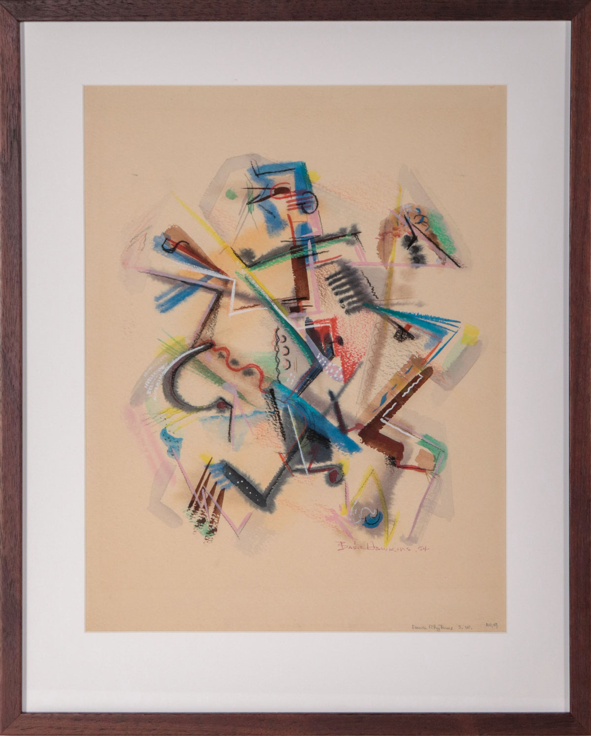 <i>Dance Rhythms S.W.</i> <br>1954 Mixed Media <br><br>#D0494