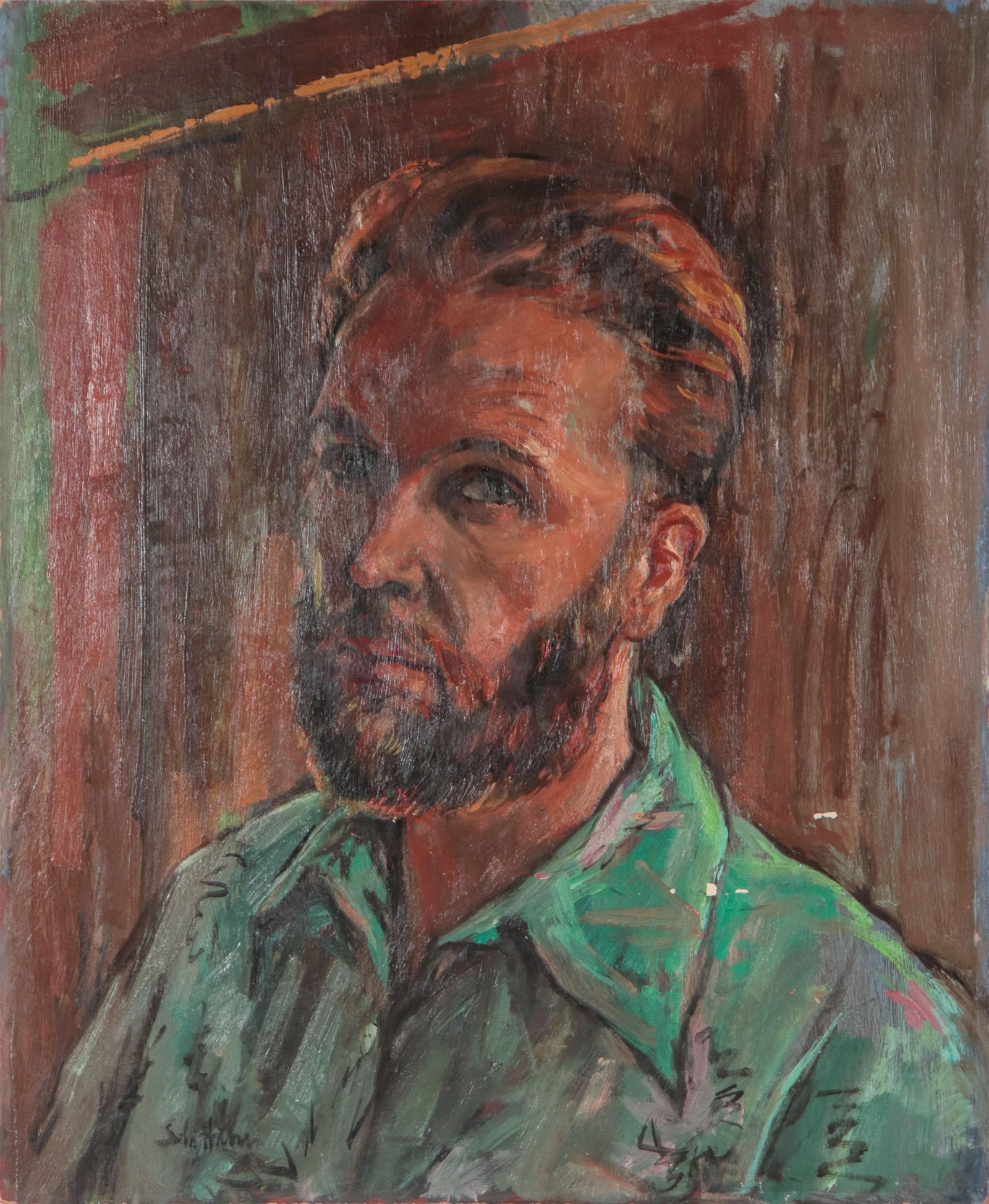 <i>Self Portrait</i> <br>Mid Century Oil <br><br>#D0544