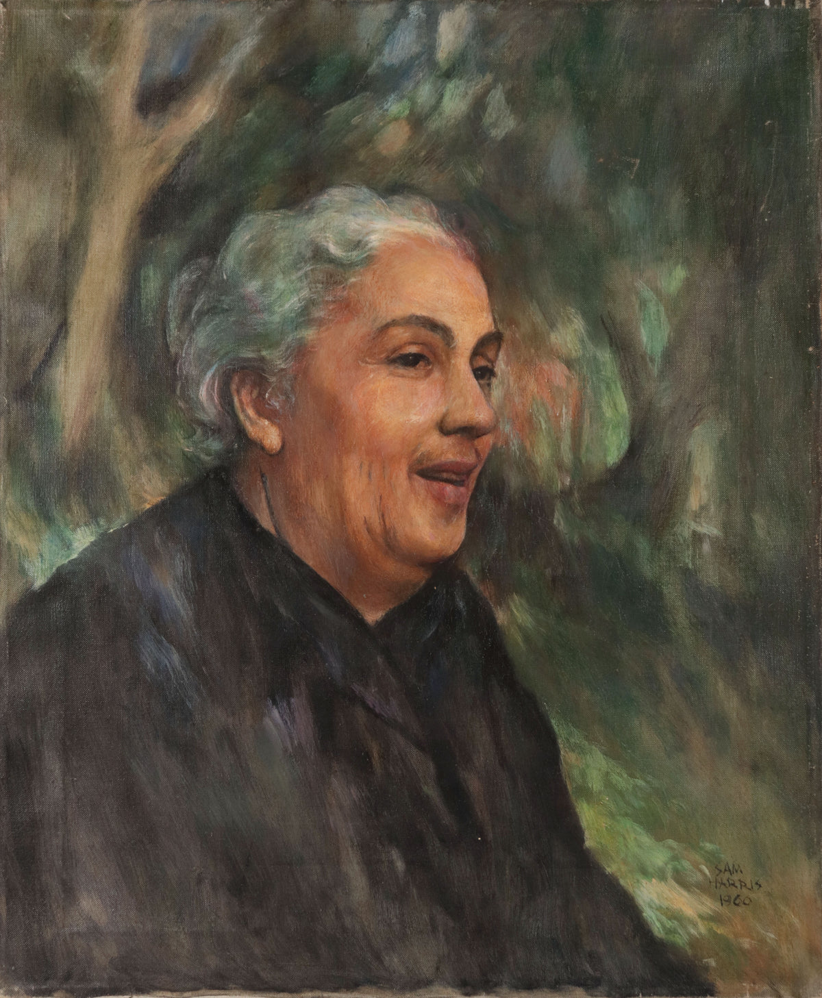 Woman in Black <br>1960 Oil <br><br>#D0545