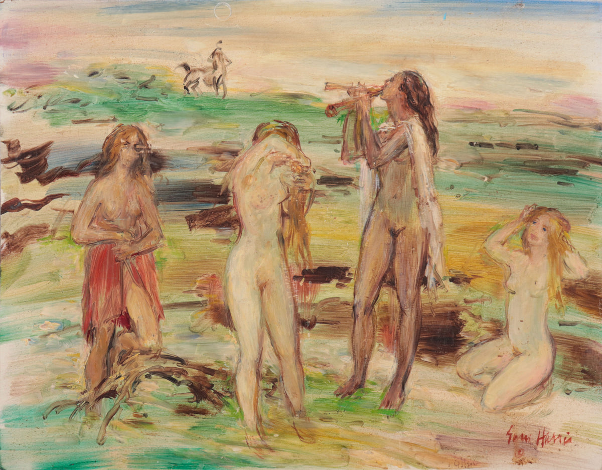 Nymphs at Play <br>20th Century Oil <br><br>#D0557