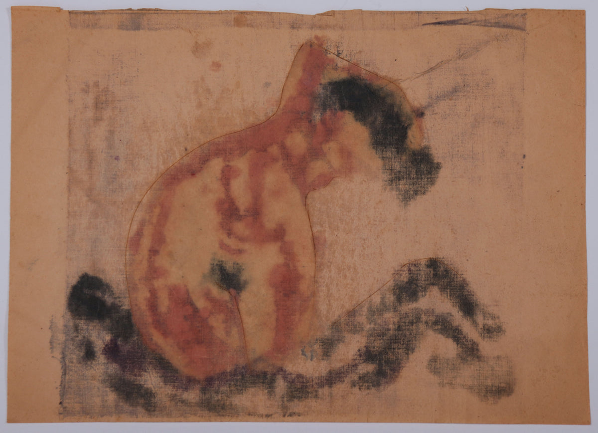 Abstracted Nude <br>Mid Century Silkscreen <br><br>#D0583