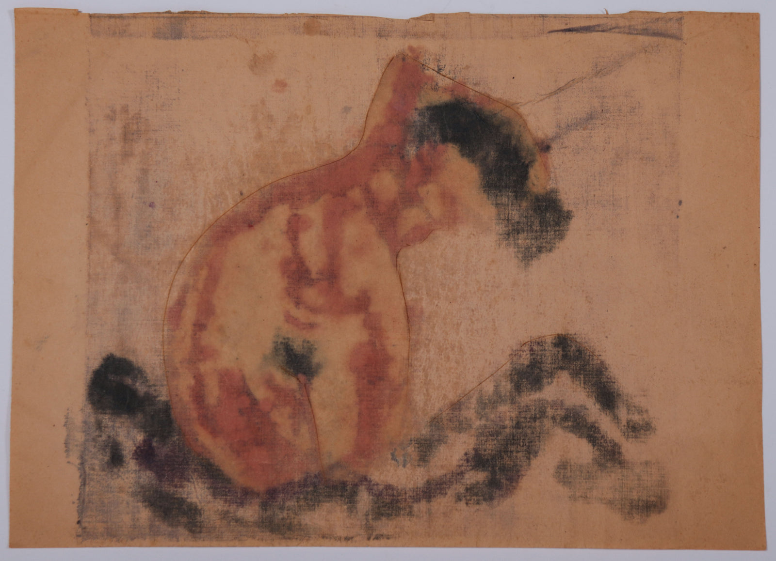 Abstracted Nude <br>Mid Century Silkscreen <br><br>#D0583