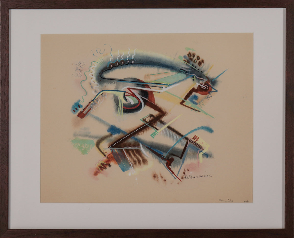 <i>Terminals</i> <br>1950-60s Mixed Media <br><br>#D0599