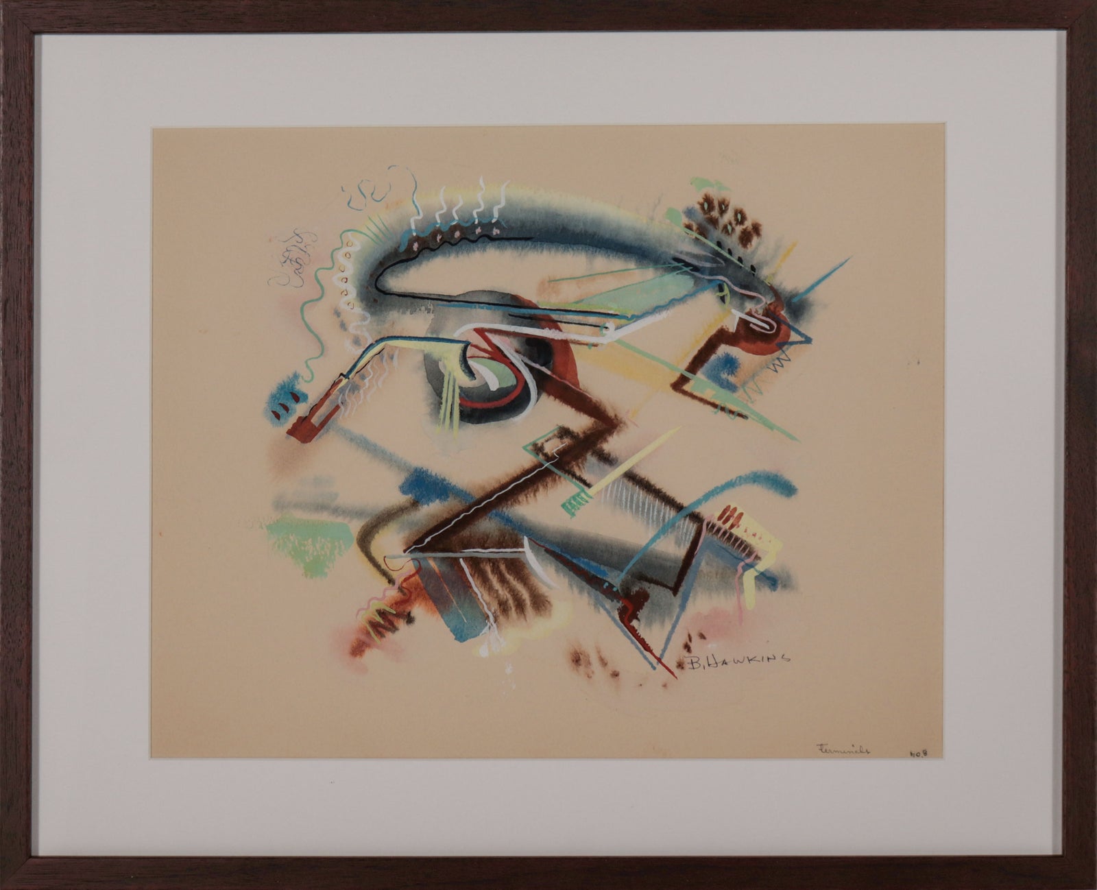 <i>Terminals</i> <br>1950-60s Mixed Media <br><br>#D0599