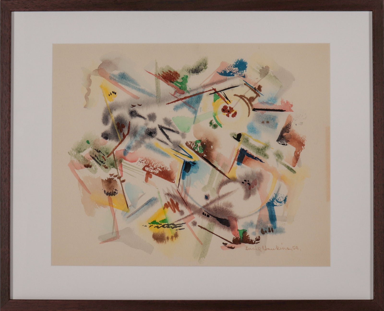 An Lyrical Abstract <br>1953 Mixed Media <br><br>#D0600