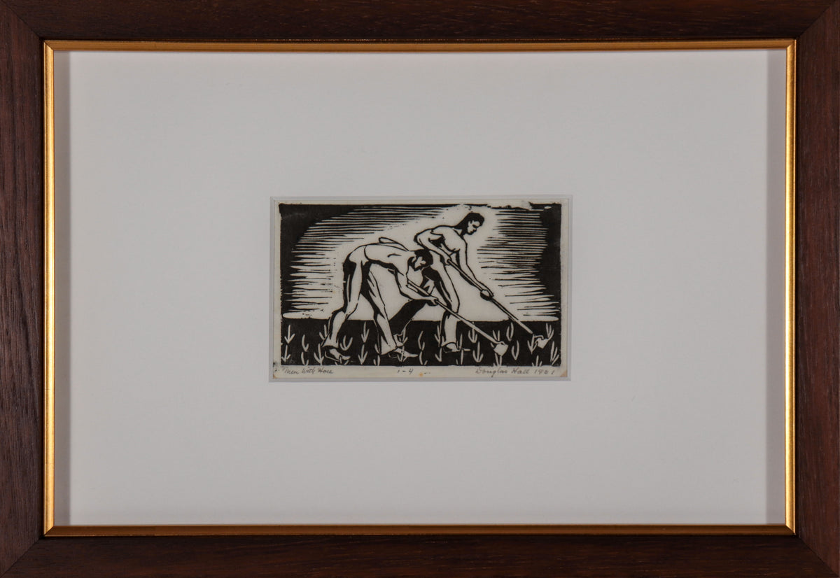 <i>Men with Hoes</i> <br>1931 Woodblock Print <br><br>#D0601